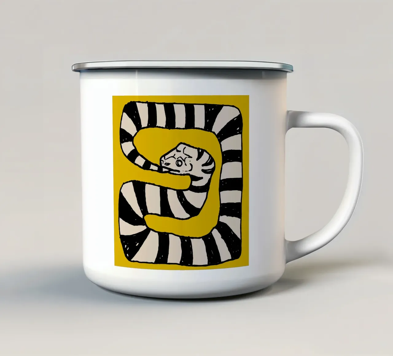 The Snake Eating Tail No4 tazza in smalto da TijanaArtStudio88