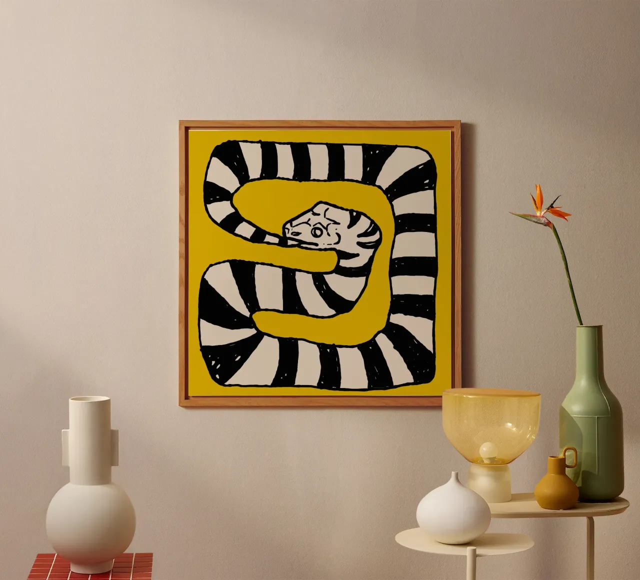 The Snake Eating Tail No4 alluminio dibond da TijanaArtStudio88