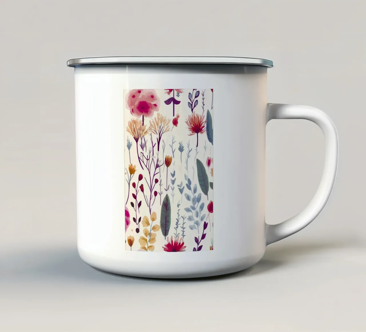 Motivo floreale tazza in smalto da The joy of home