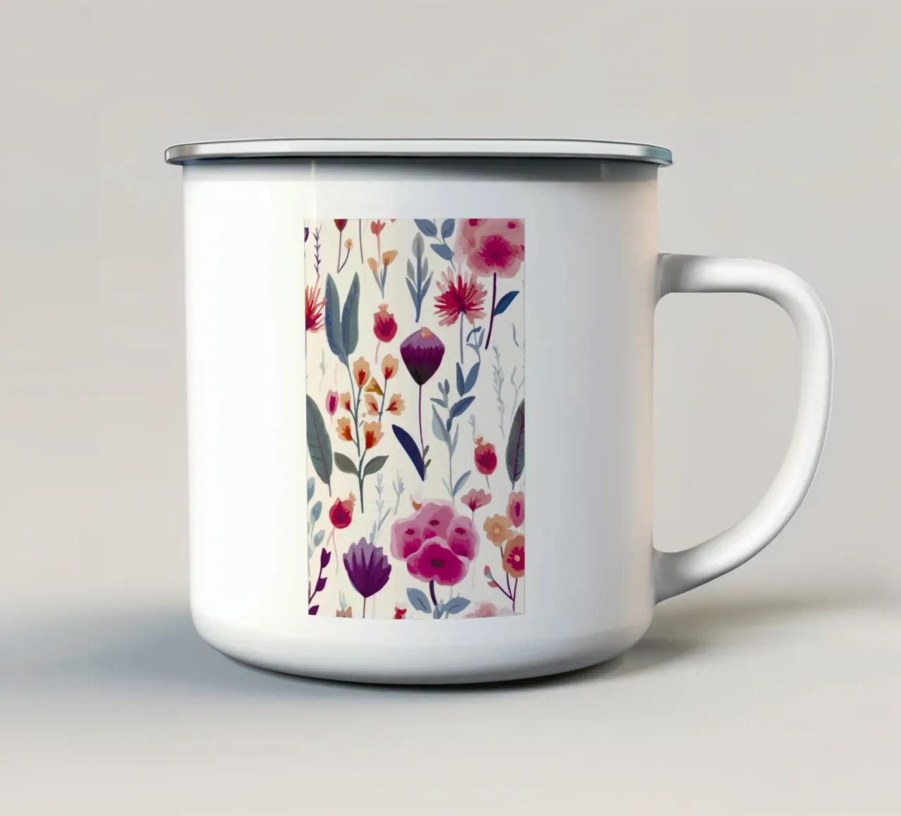 Motivo floreale tazza in smalto da The joy of home