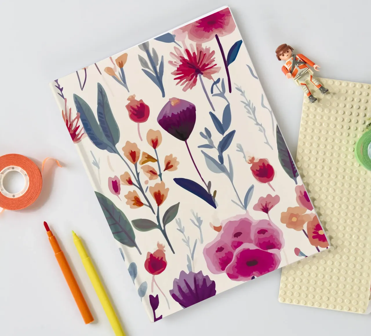 Flower pattern notebook by The joy of home
