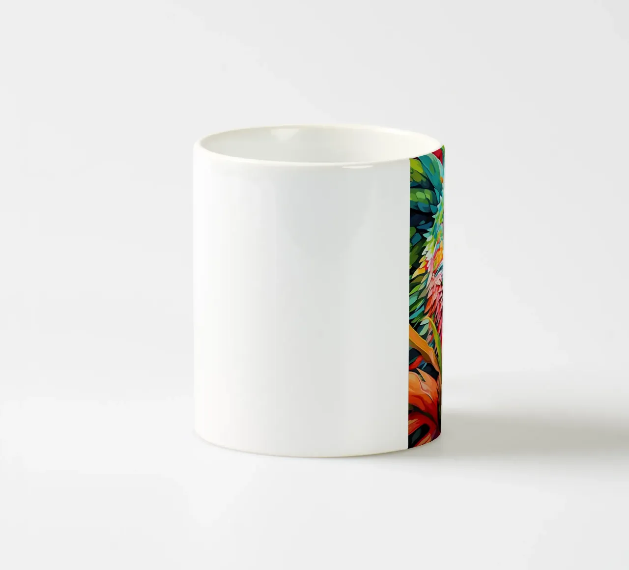 Lucertola colorata tra i fiori tazza in ceramica da PosterByFly
