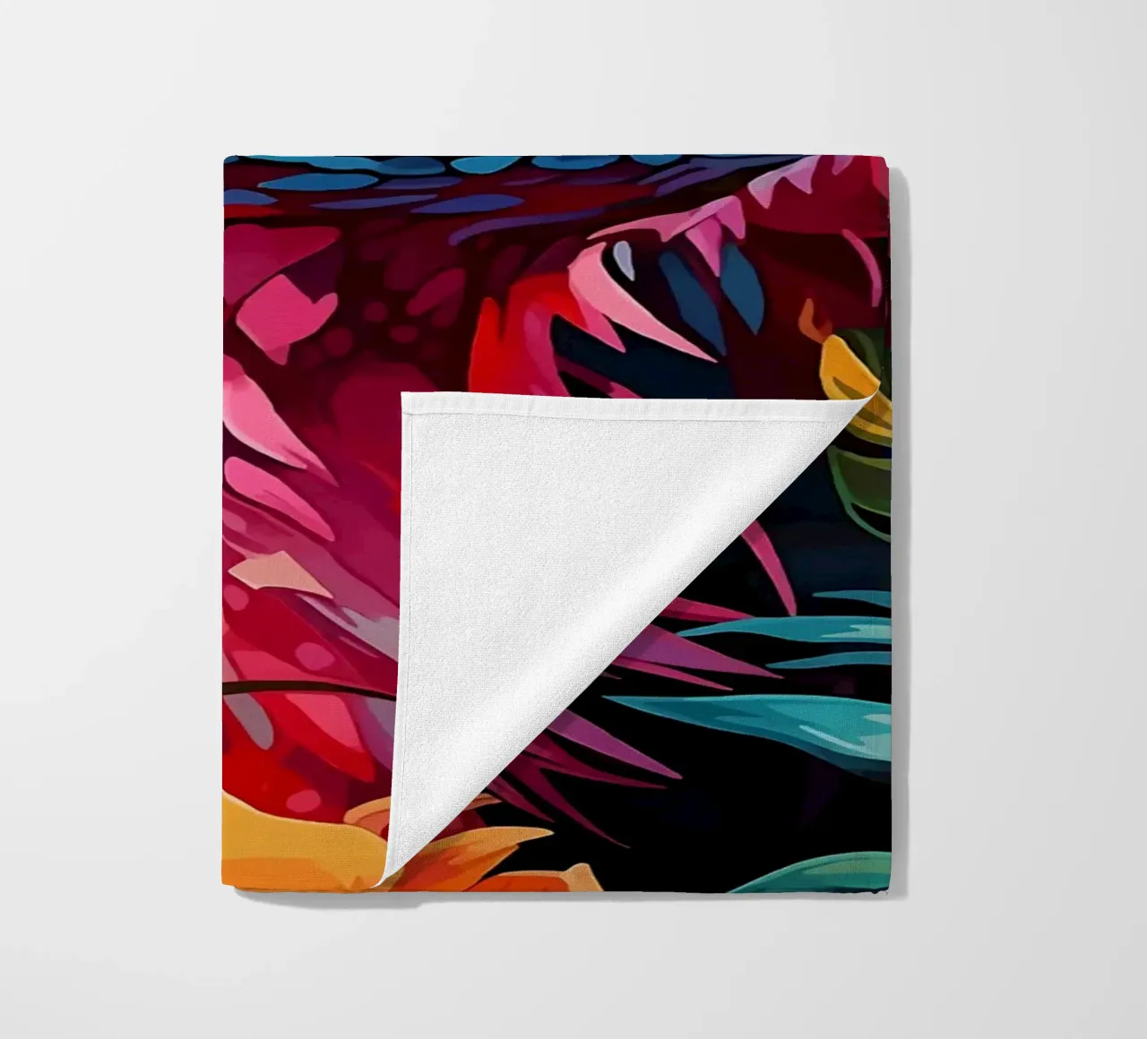 Lucertola colorata tra i fiori telo mare da PosterByFly