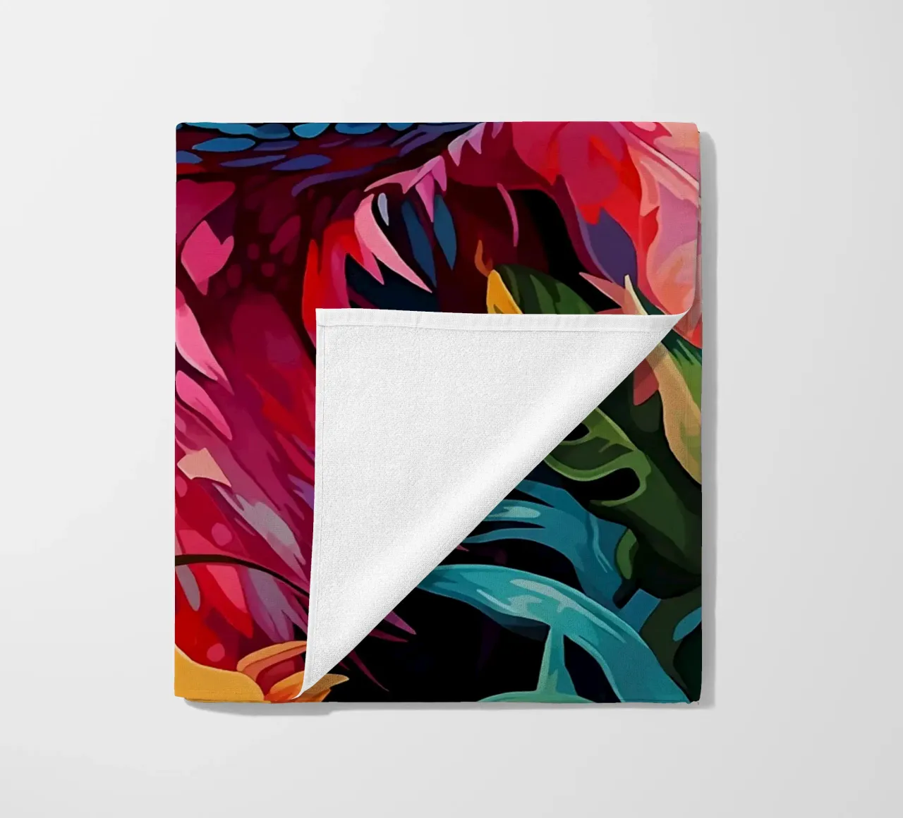 Lucertola colorata tra i fiori telo mare da PosterByFly