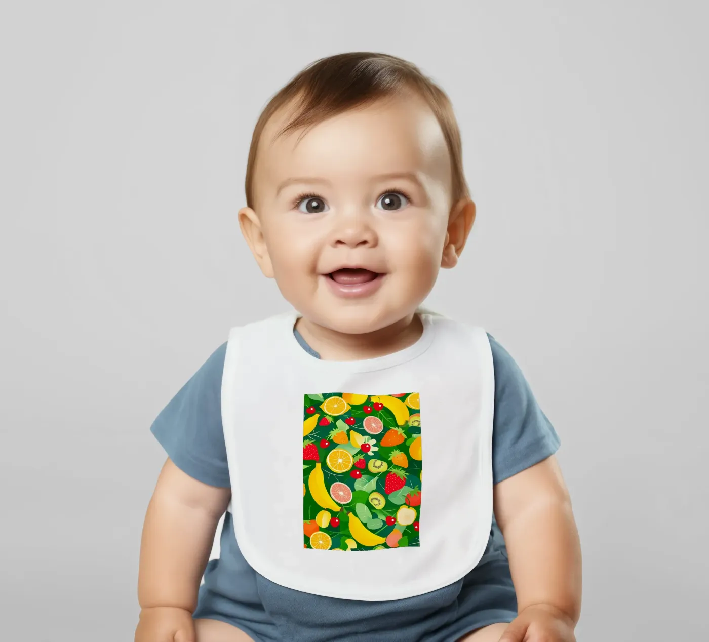 Fruit Pattern baby slabbetje van PosterByFly