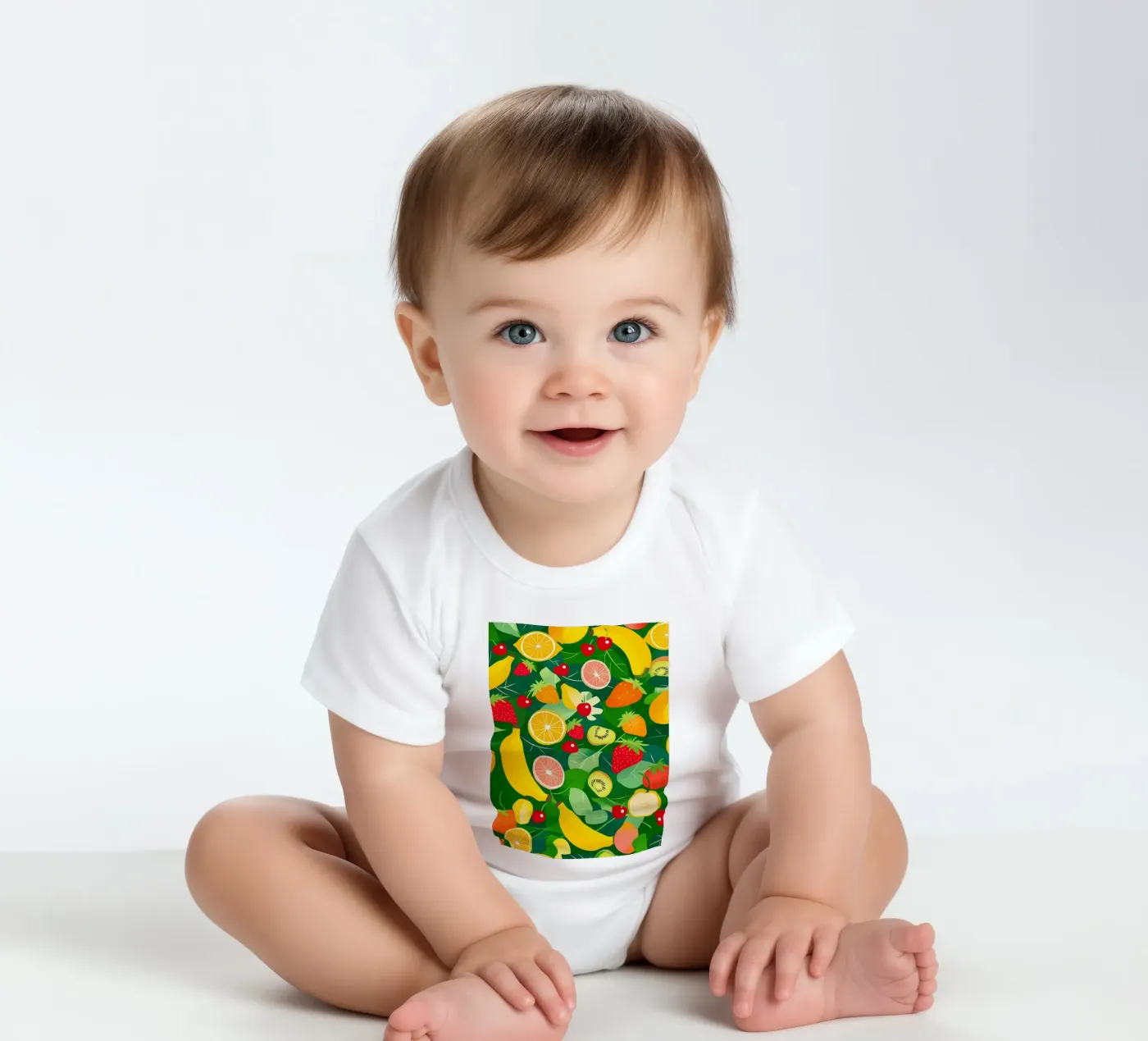 Fruit Pattern Kurzarm Babybody von PosterByFly