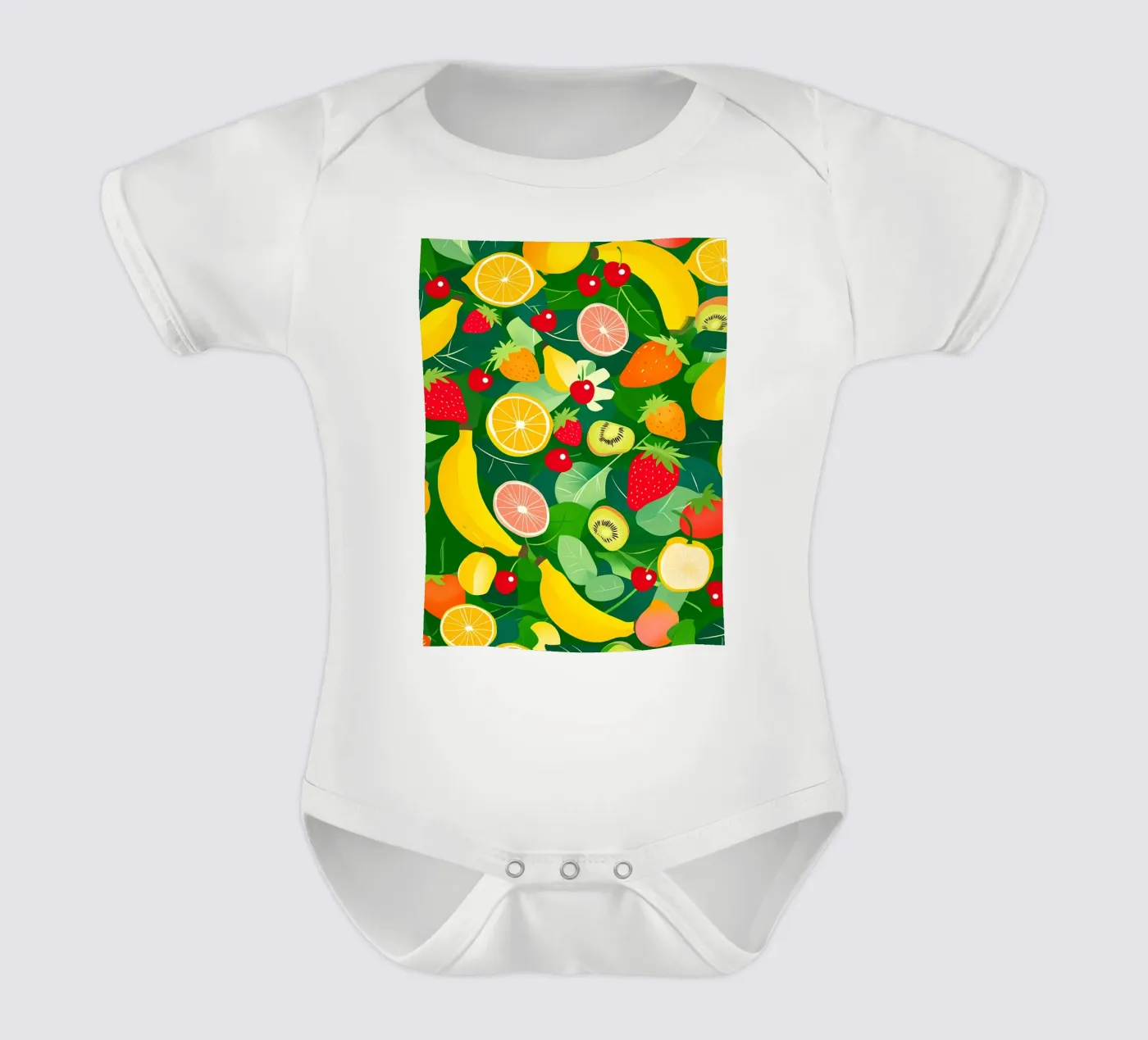 Fruit Pattern Kurzarm Babybody von PosterByFly