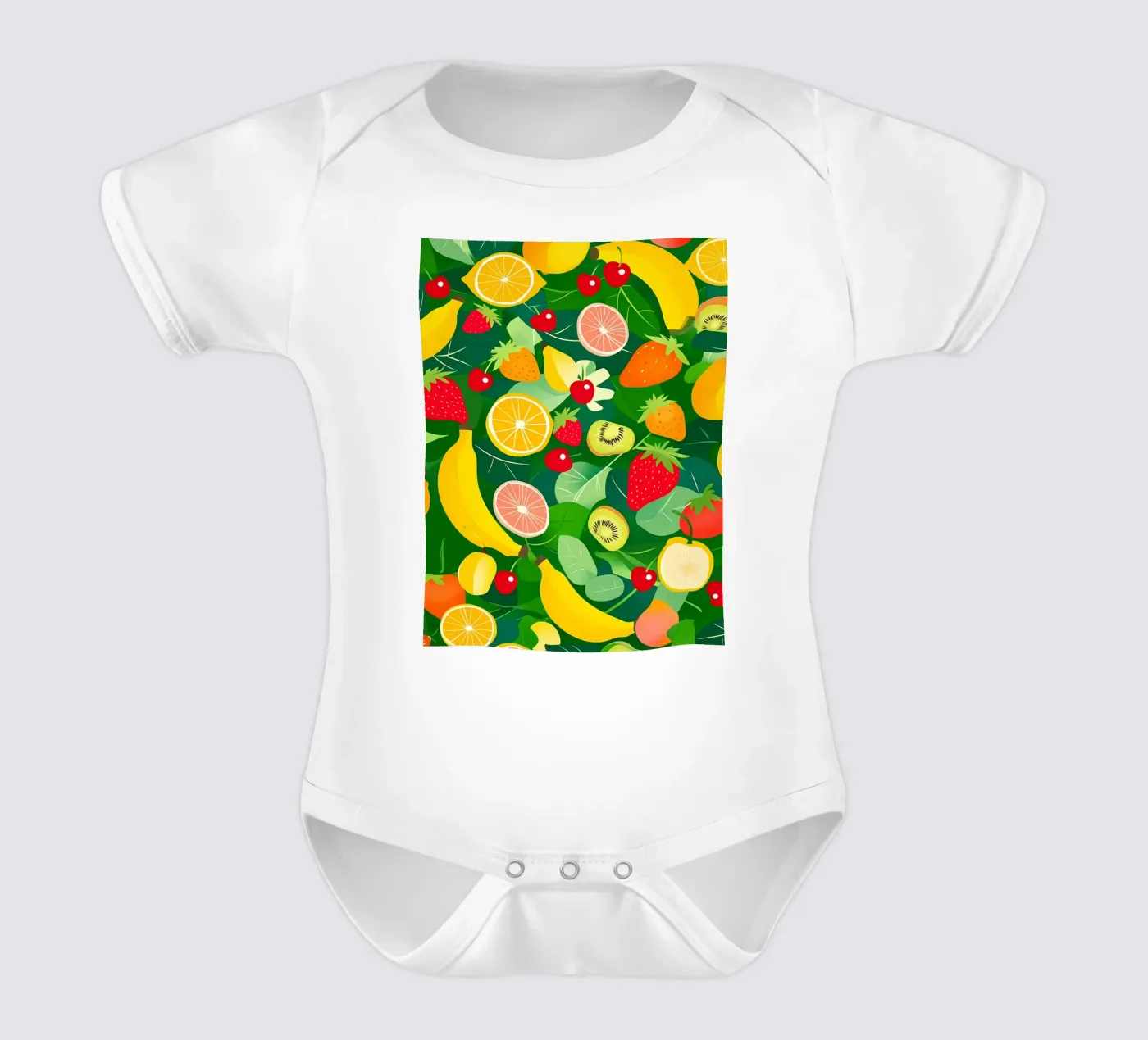 Fruit Pattern Kurzarm Babybody von PosterByFly