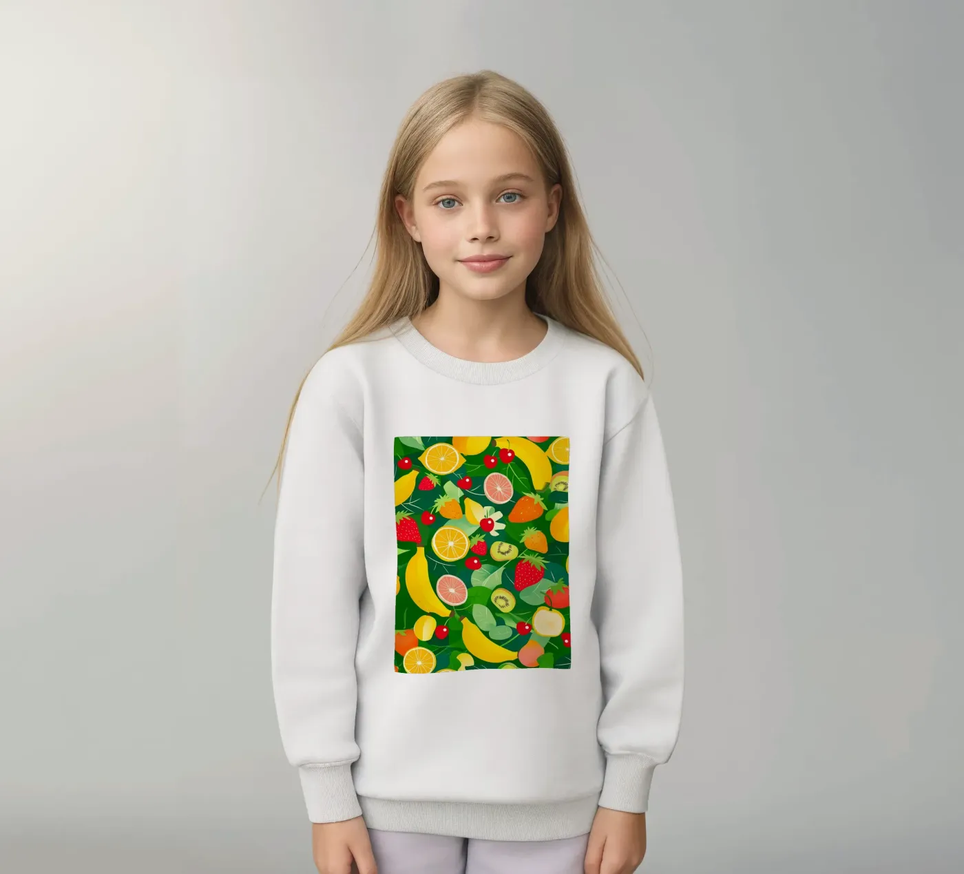 Fruit Pattern kinder sweatshirt van PosterByFly