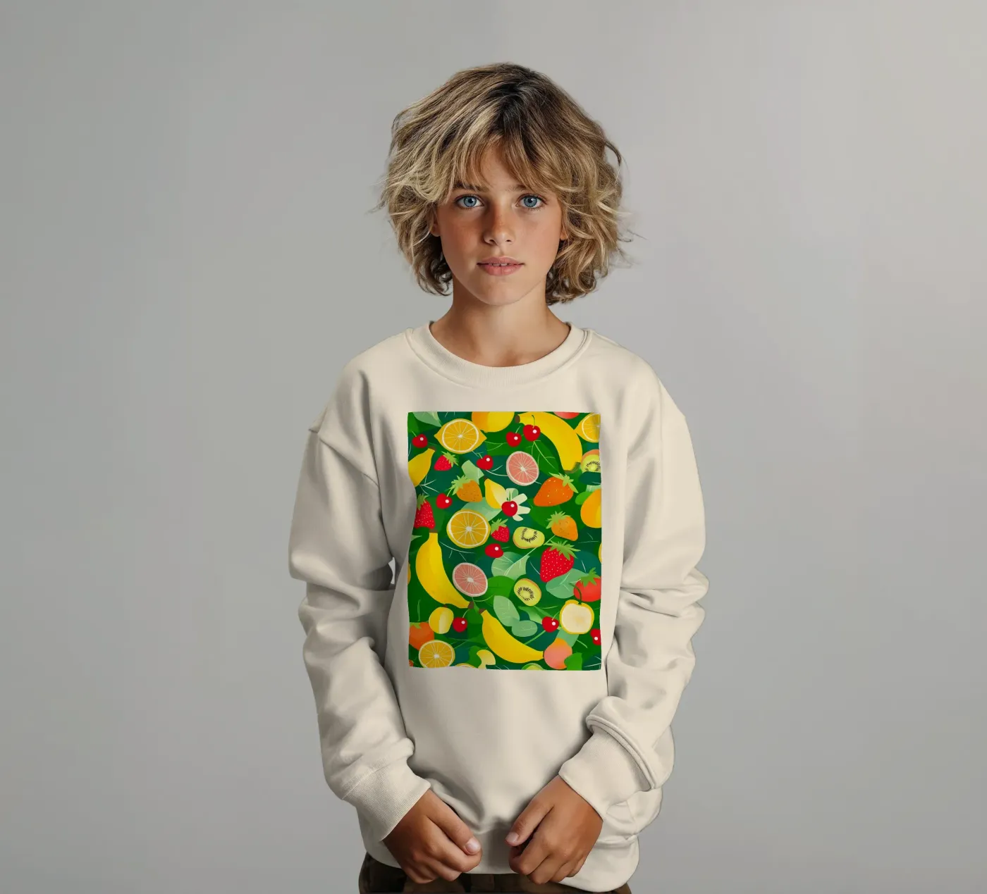 Fruit Pattern kinder sweatshirt van PosterByFly