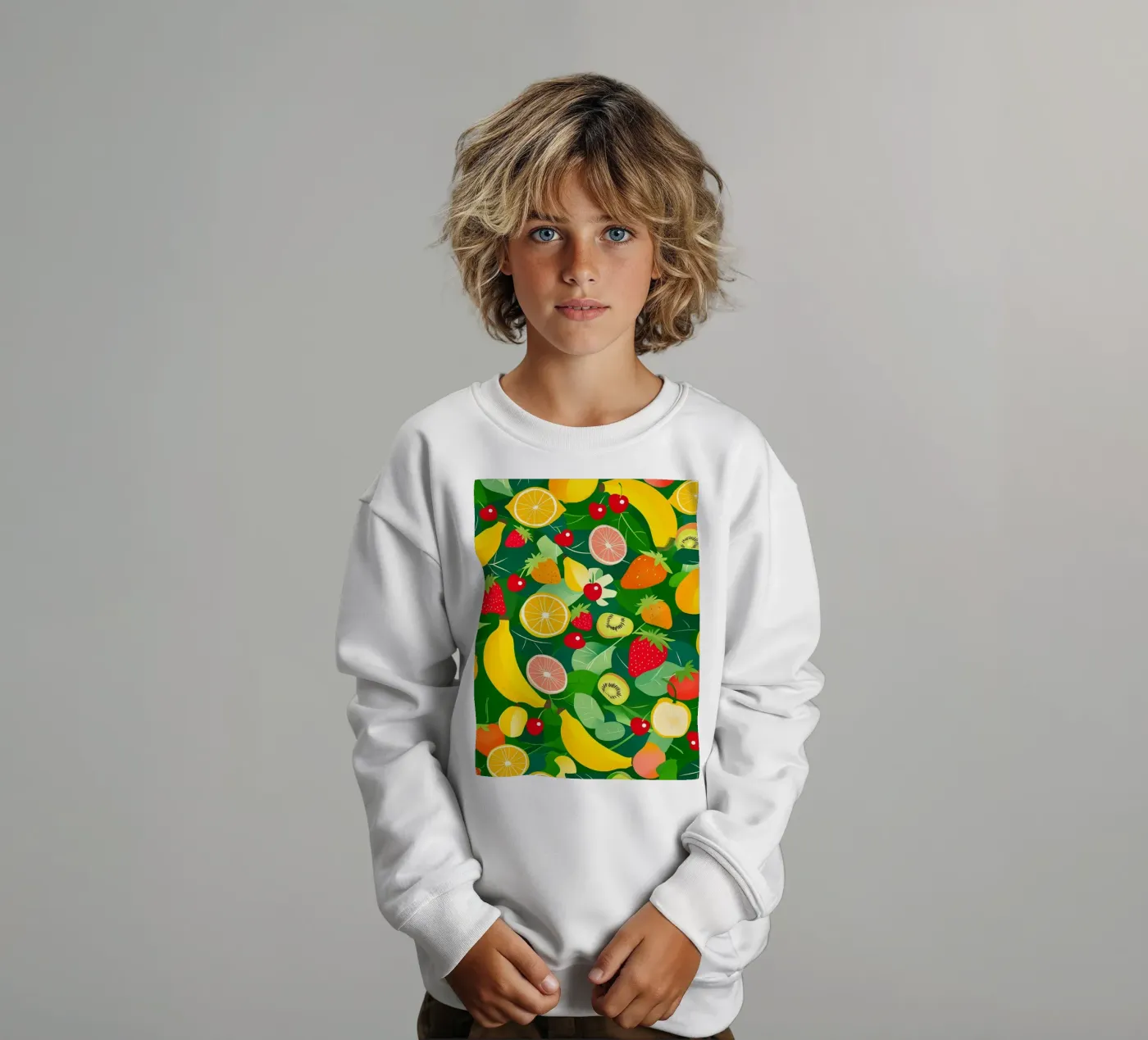 Fruit Pattern kinder sweatshirt van PosterByFly