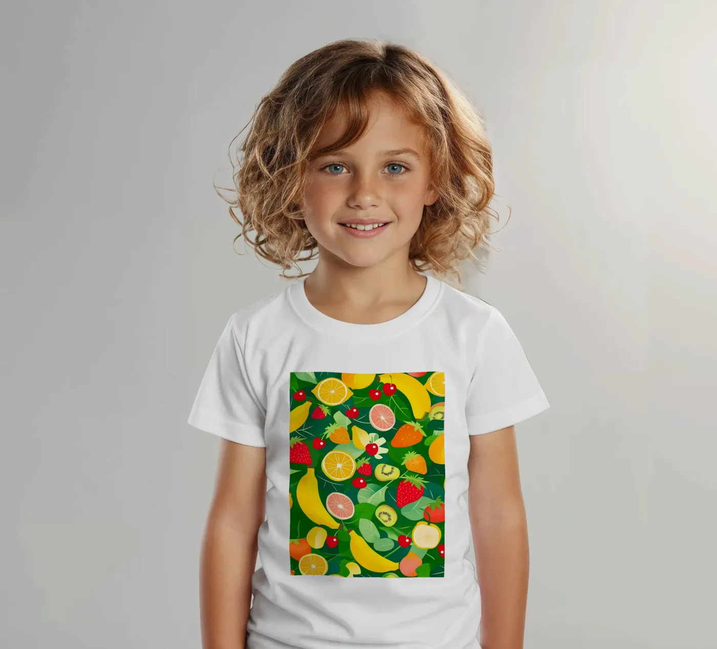 Fruit Pattern Kinder T-Shirt von PosterByFly