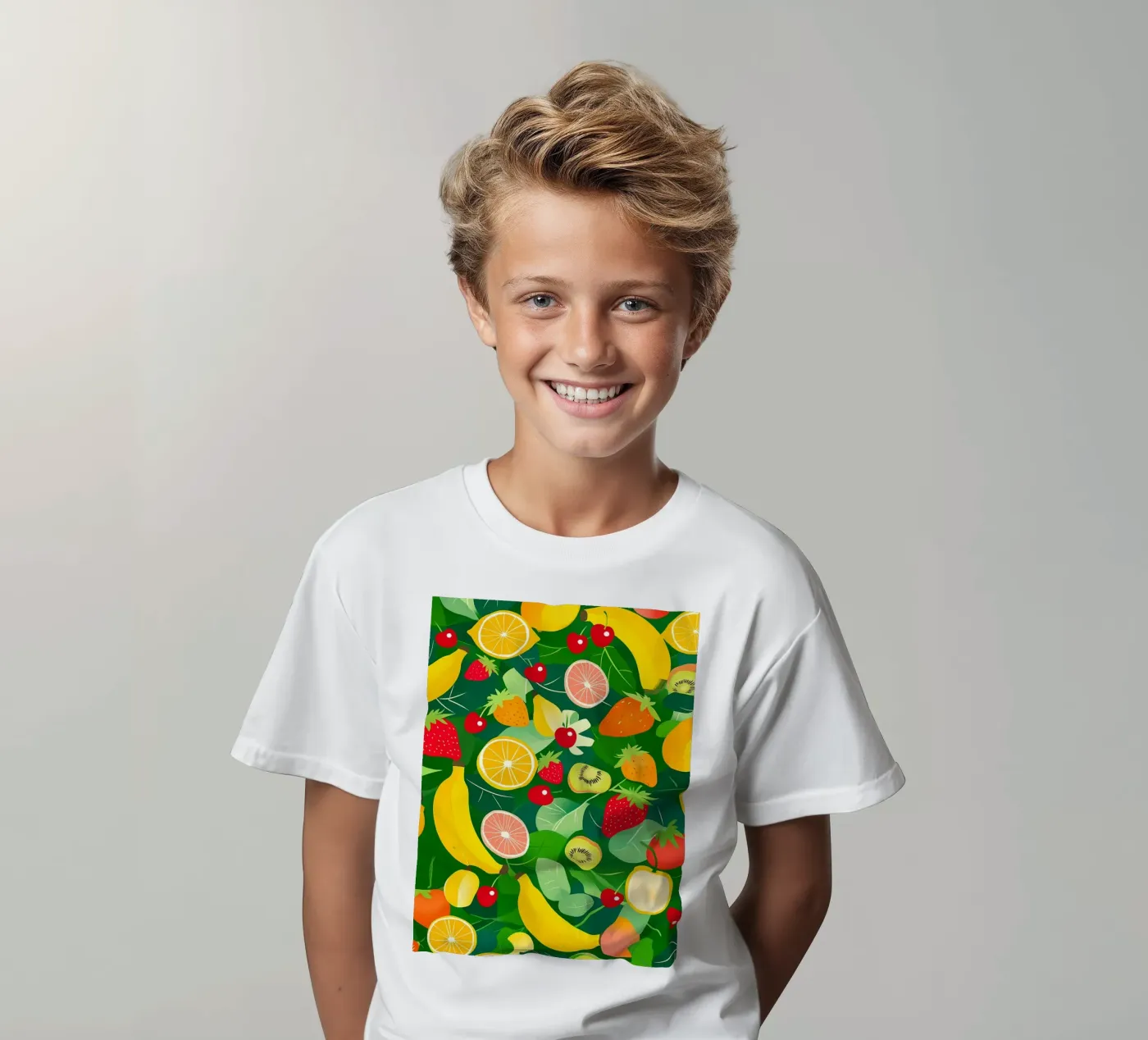 Fruit Pattern Kinder T-Shirt von PosterByFly
