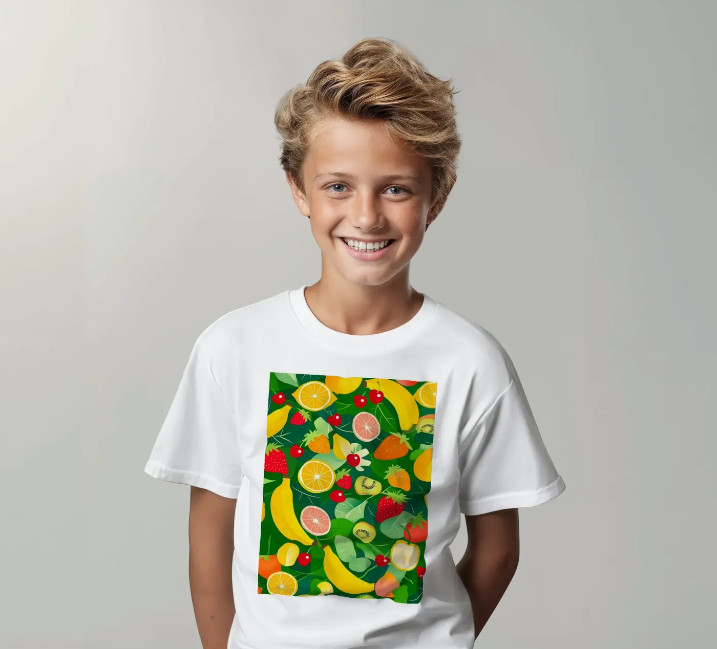 Fruit Pattern Kinder T-Shirt von PosterByFly