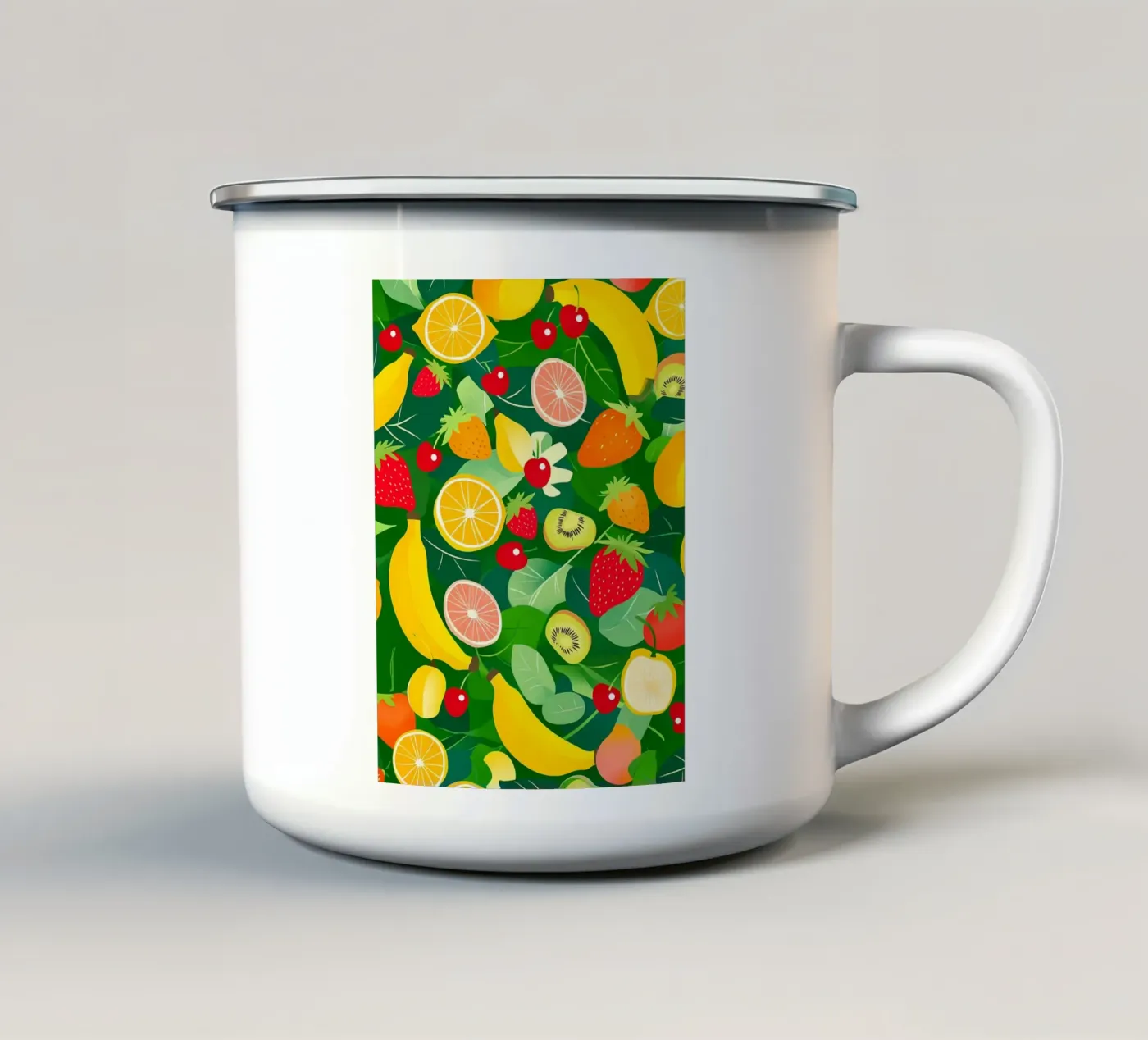 Fruit Pattern emaille mok van PosterByFly