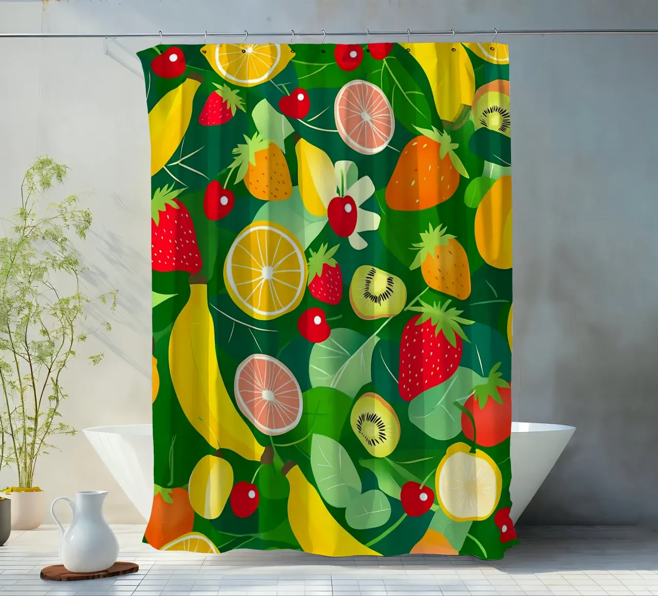 Fruit Pattern shower curtain by PosterByFly