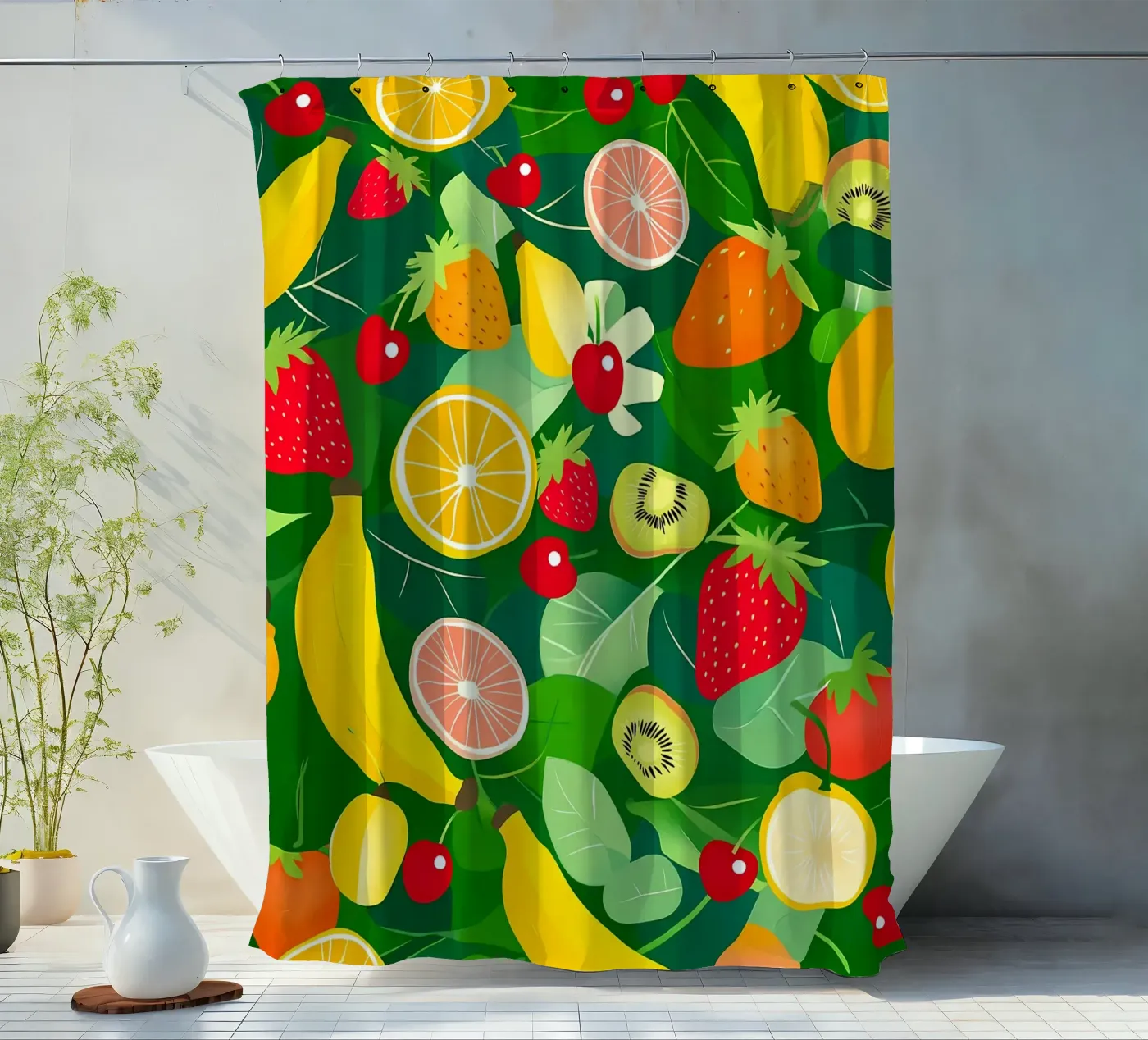 Obst-Muster Duschvorhang von PosterByFly