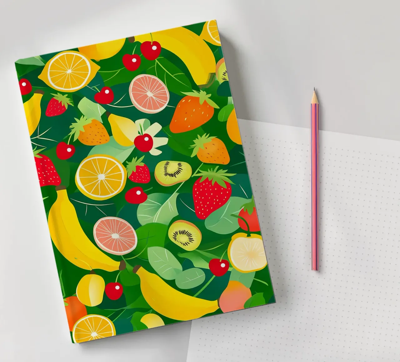 Fruit Pattern notebook by PosterByFly