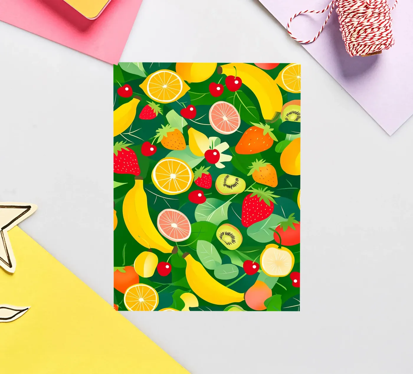 Fruit Pattern sticker van PosterByFly