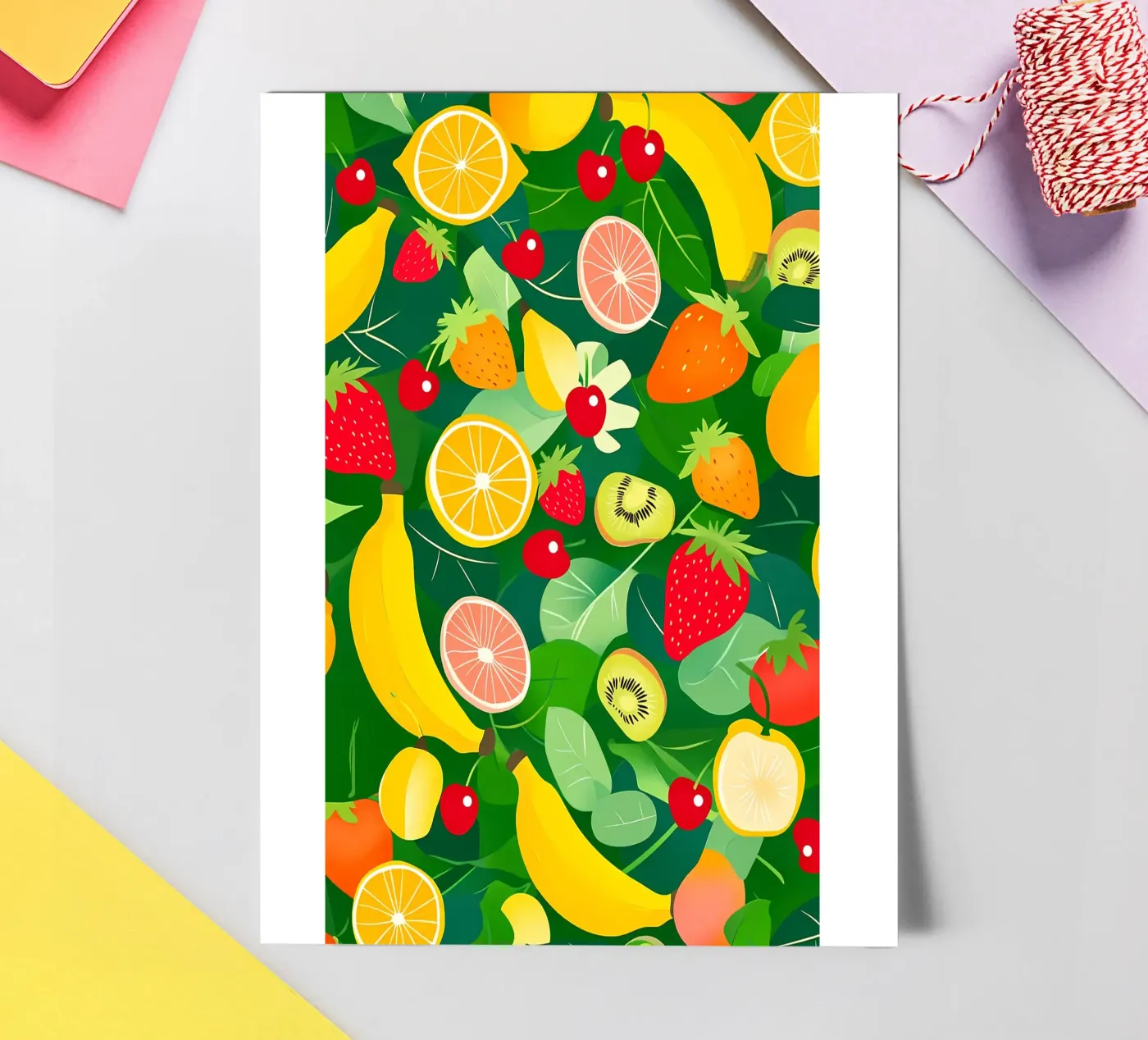 Fruit Pattern Stickerbogen von PosterByFly