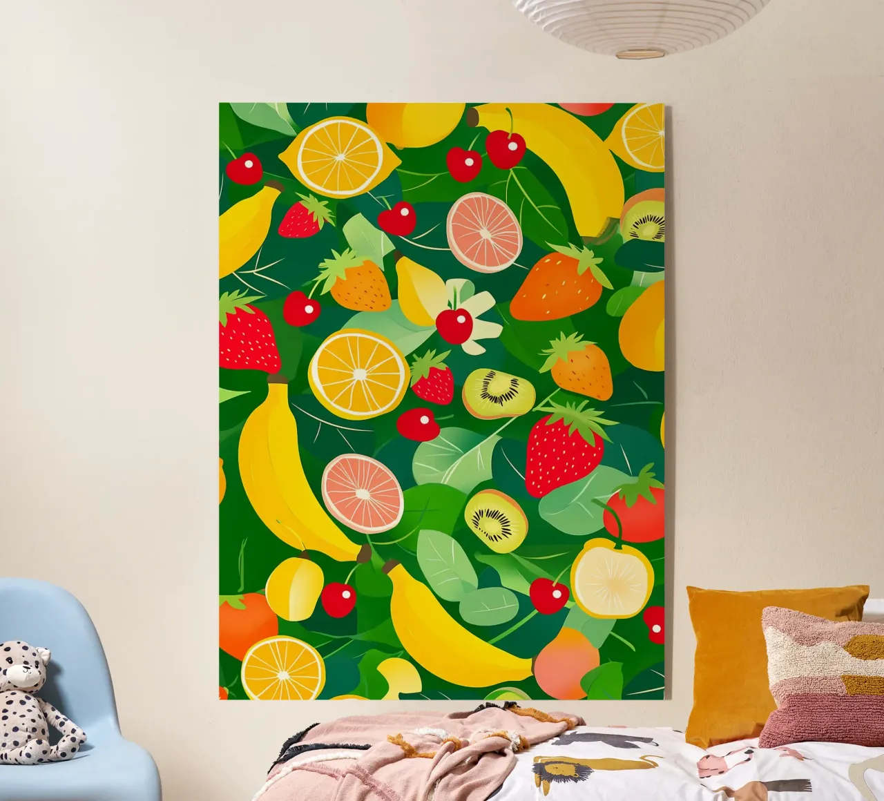 Fruit Pattern acryl van PosterByFly