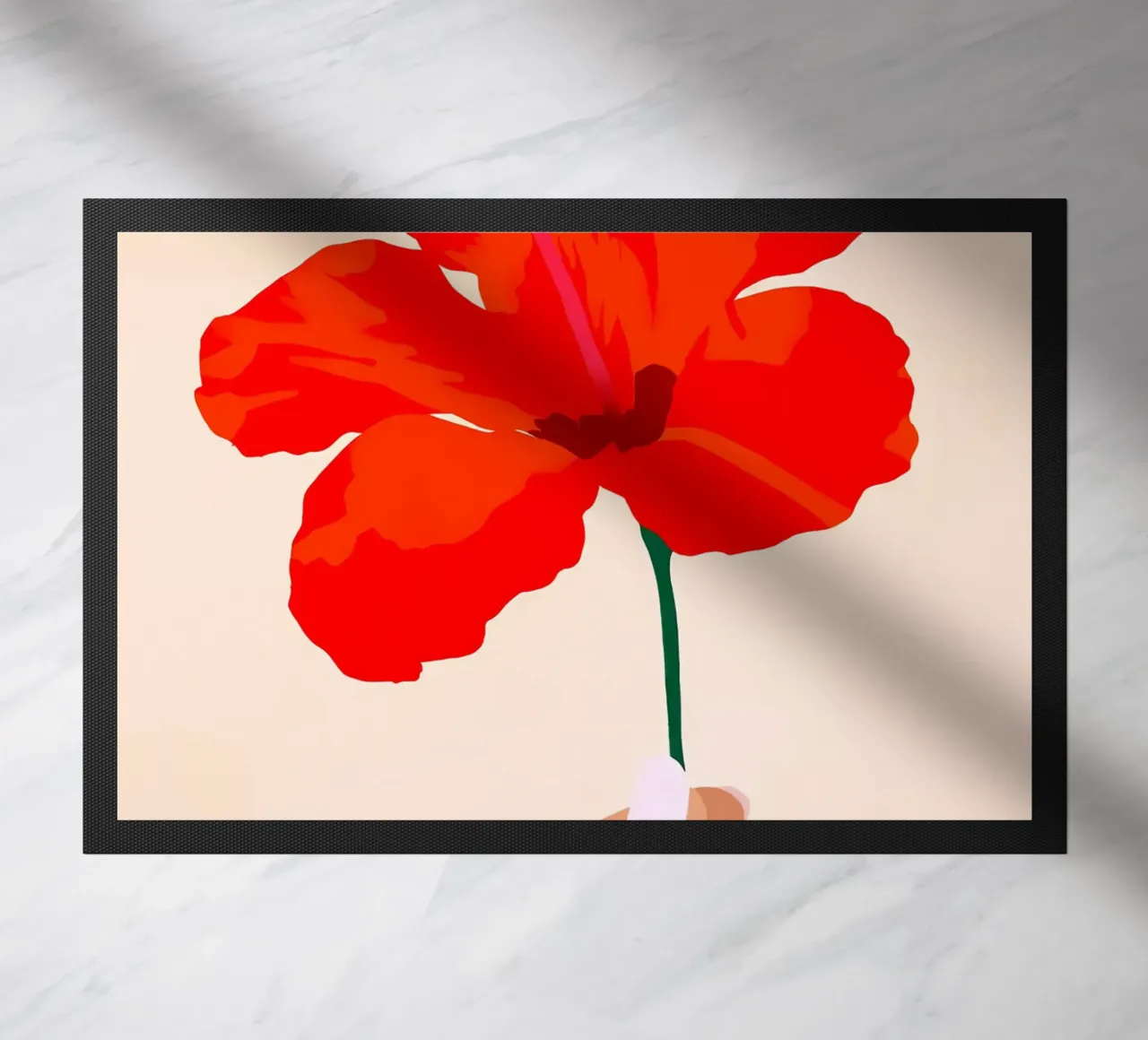 Hibiscus Affection doormat by PosterByFly