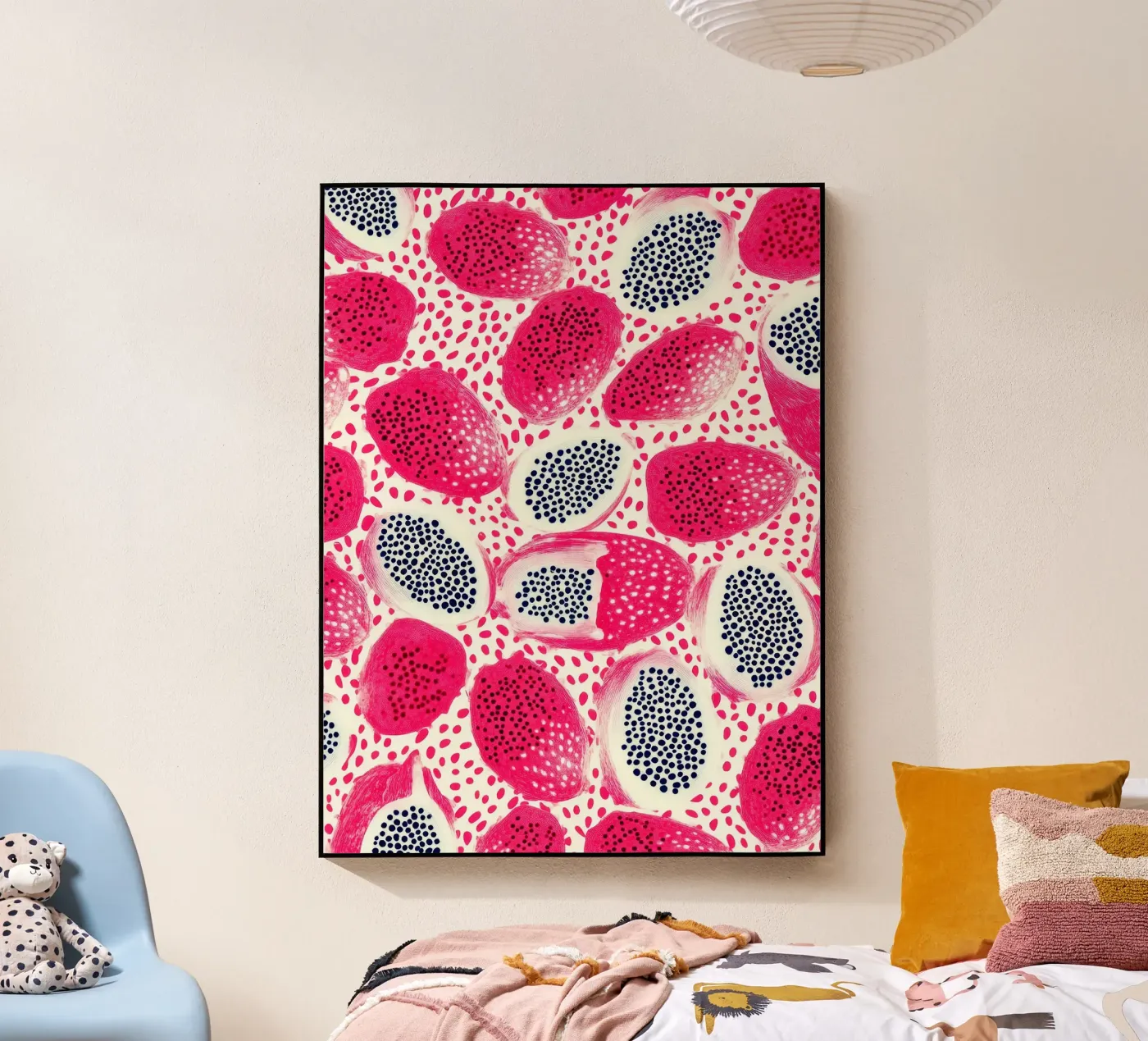 Pink Dragon Fruit Pattern plexiglas de PosterByFly