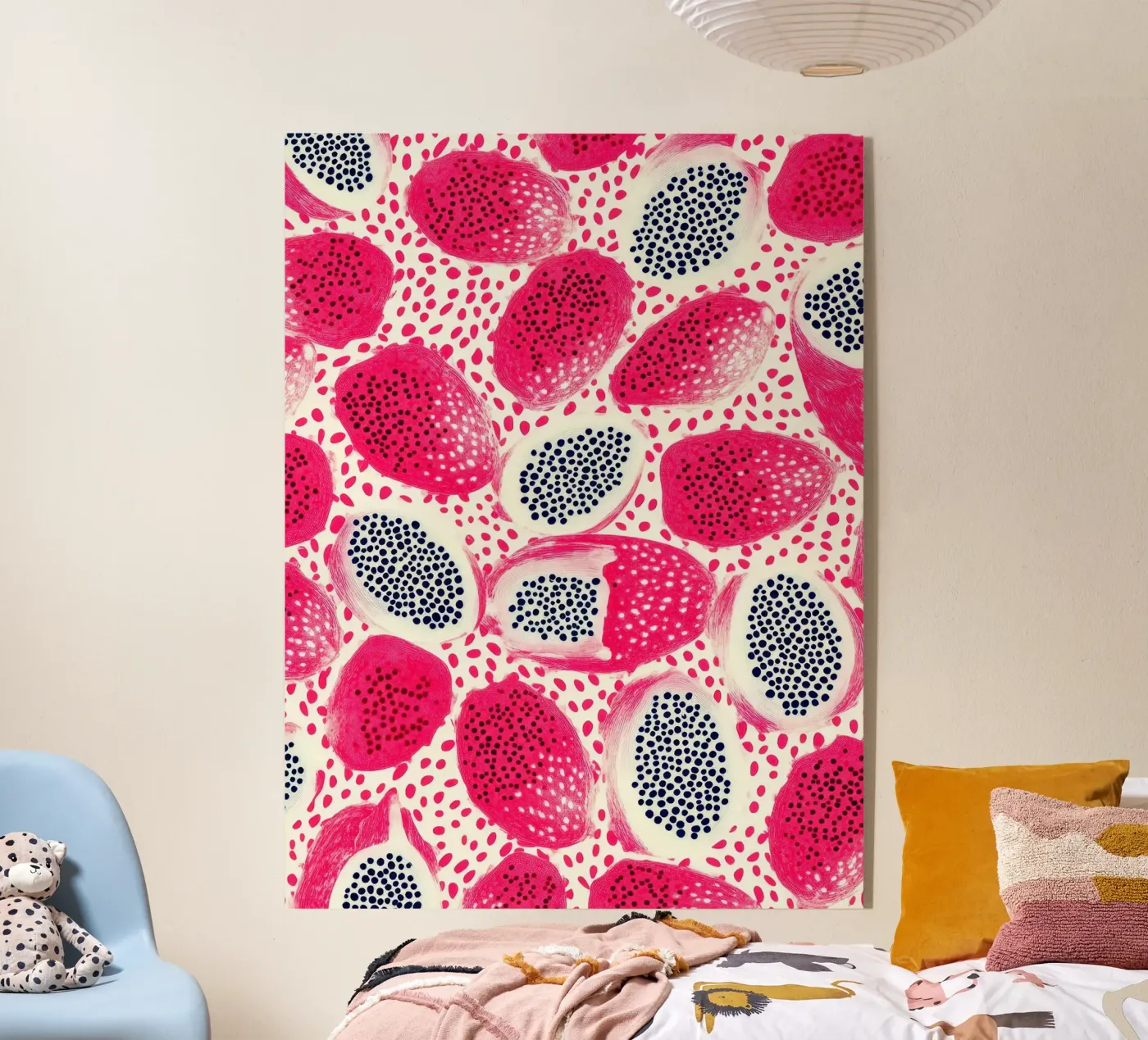 Pink Dragon Fruit Pattern plexiglas de PosterByFly