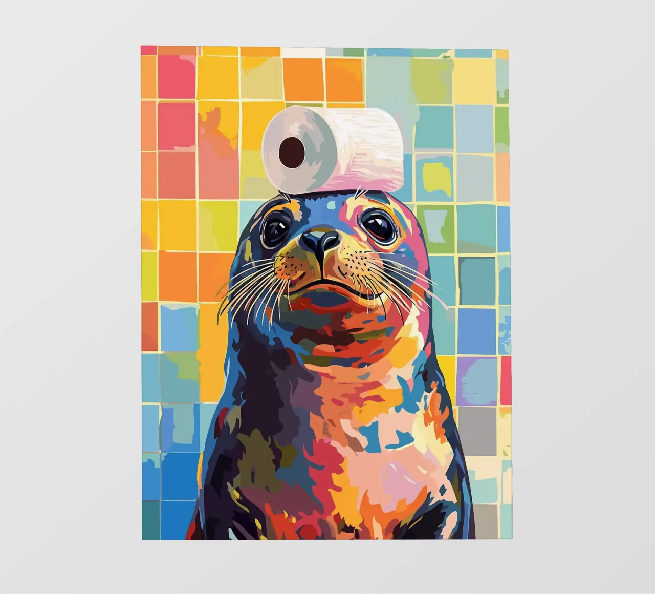 Sigillo colorato con cappello di carta igienica telo in pvc da JoyWalkerShop