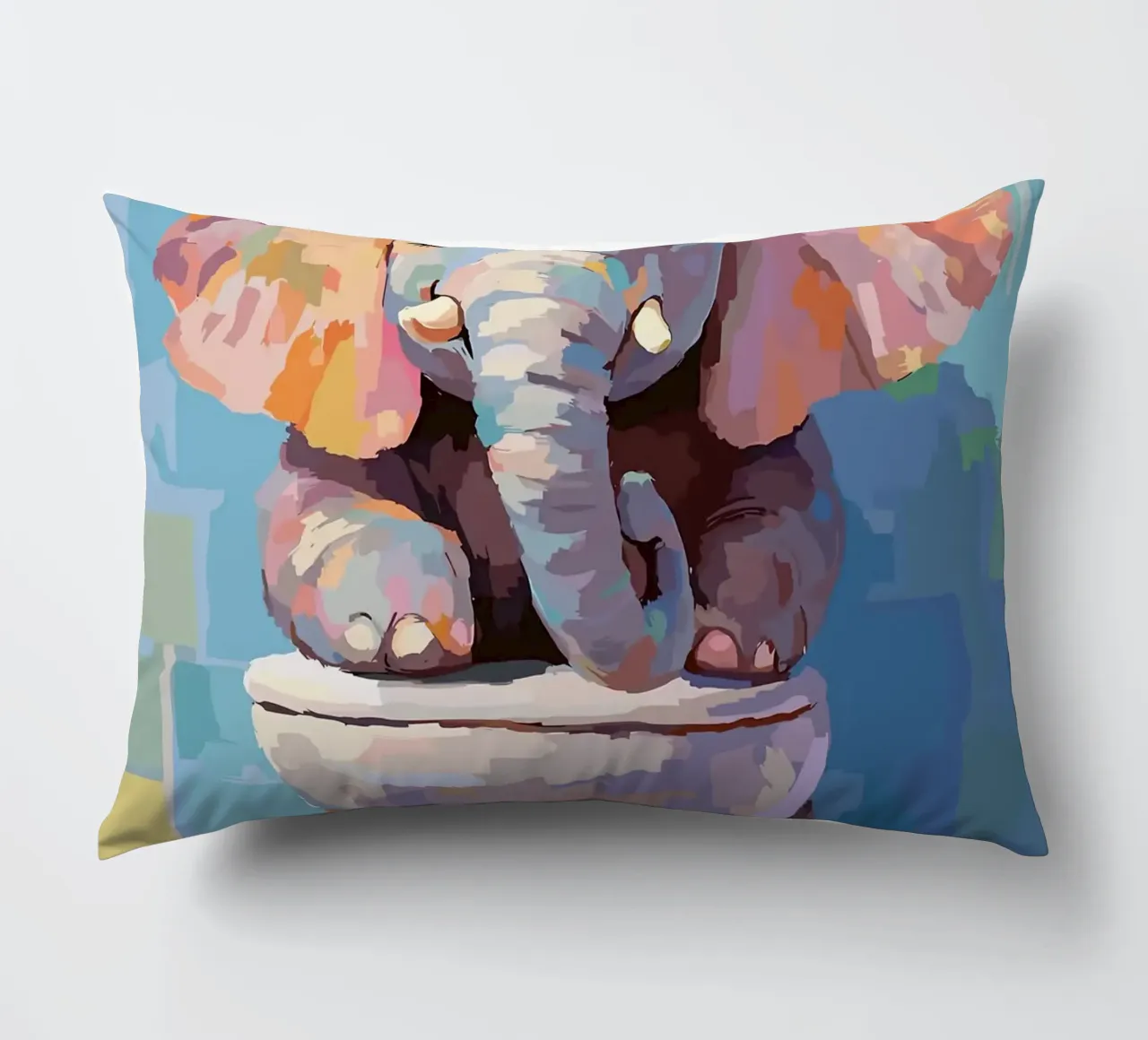 Elefante sul wc con carta igienica cuscino da JoyWalkerShop