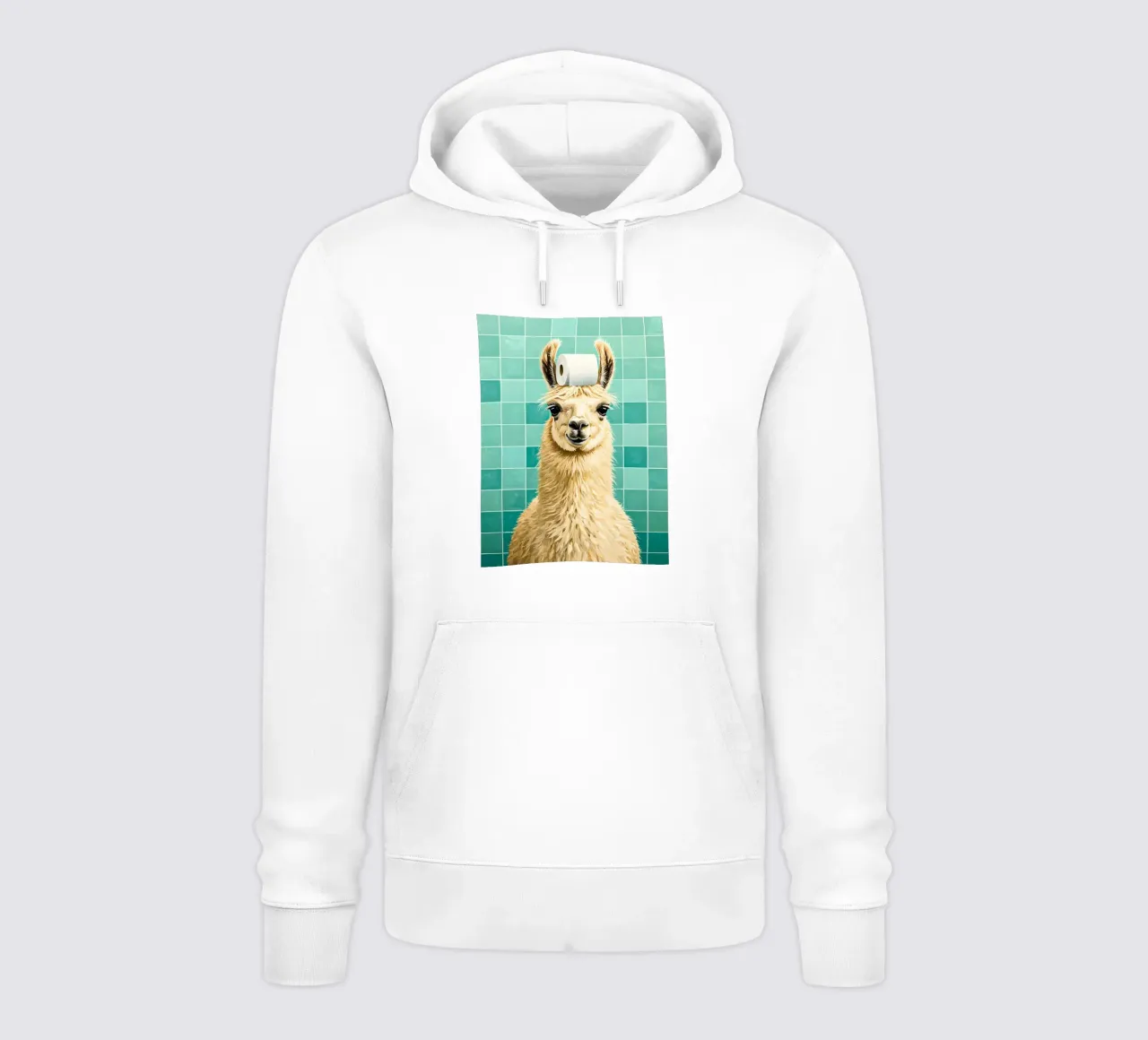 Lama con carta igienica in testa felpa con cappuccio da JoyWalkerShop
