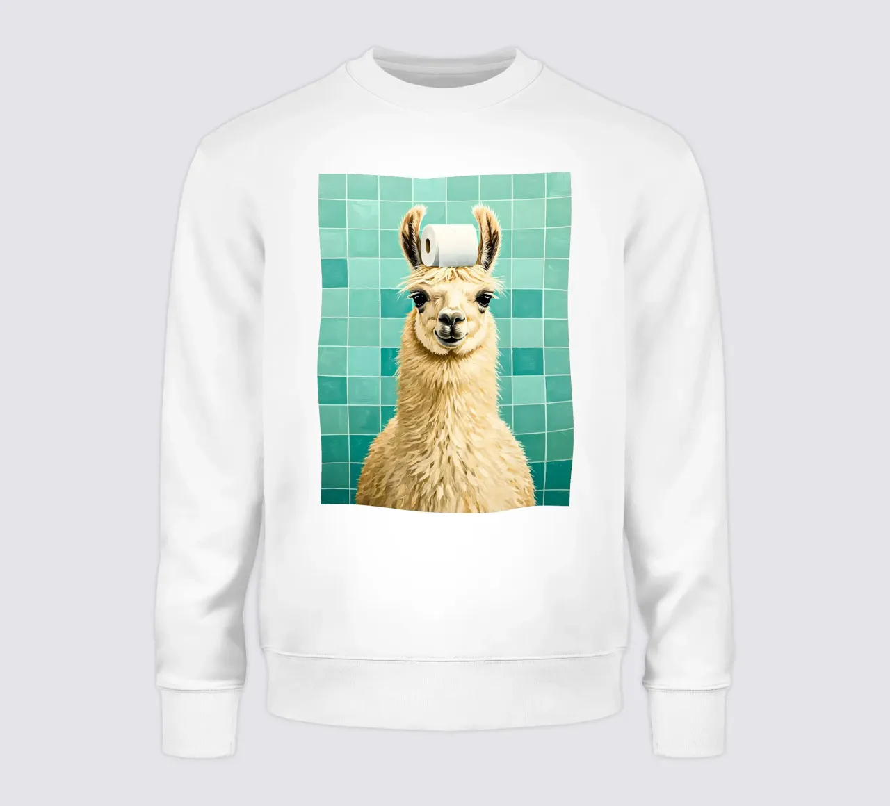Lama con carta igienica in testa felpa da JoyWalkerShop
