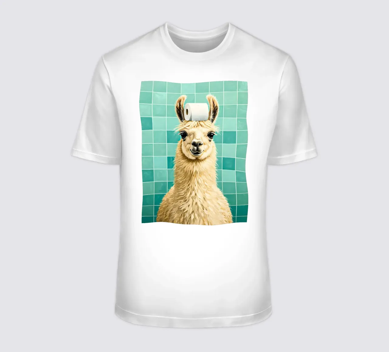 Lama con carta igienica in testa t-shirt da JoyWalkerShop