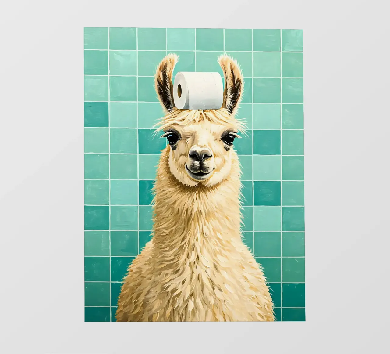 Lama con carta igienica in testa pellicola backlit da JoyWalkerShop