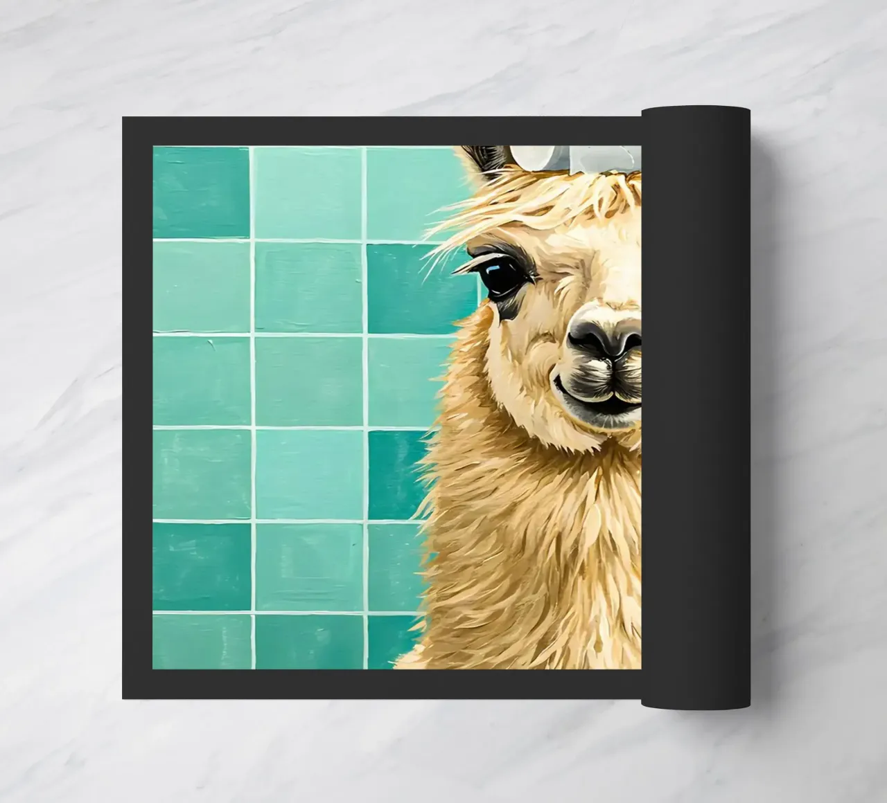 Lama con carta igienica in testa zerbino da JoyWalkerShop
