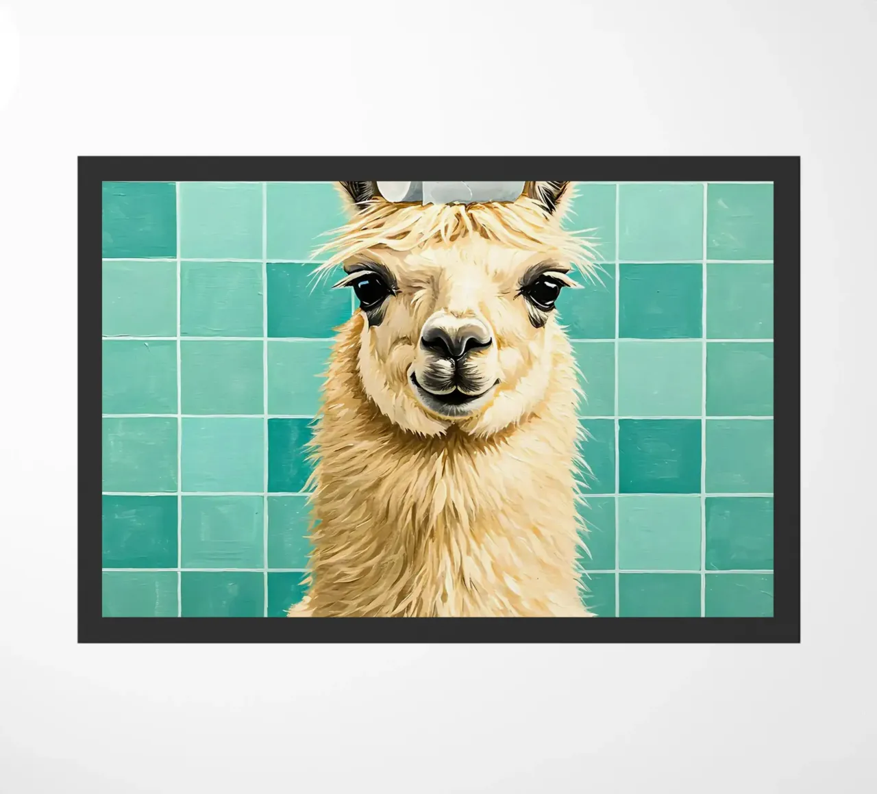 Lama con carta igienica in testa zerbino da JoyWalkerShop