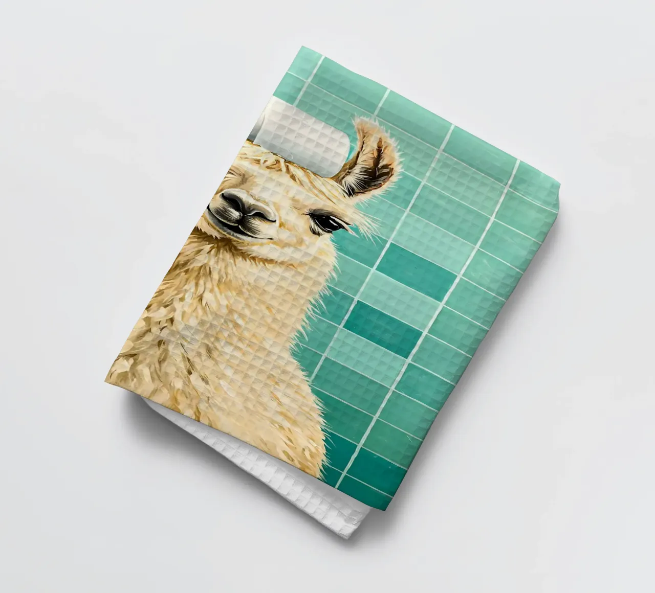 Lama con carta igienica in testa canovaccio da cucina da JoyWalkerShop