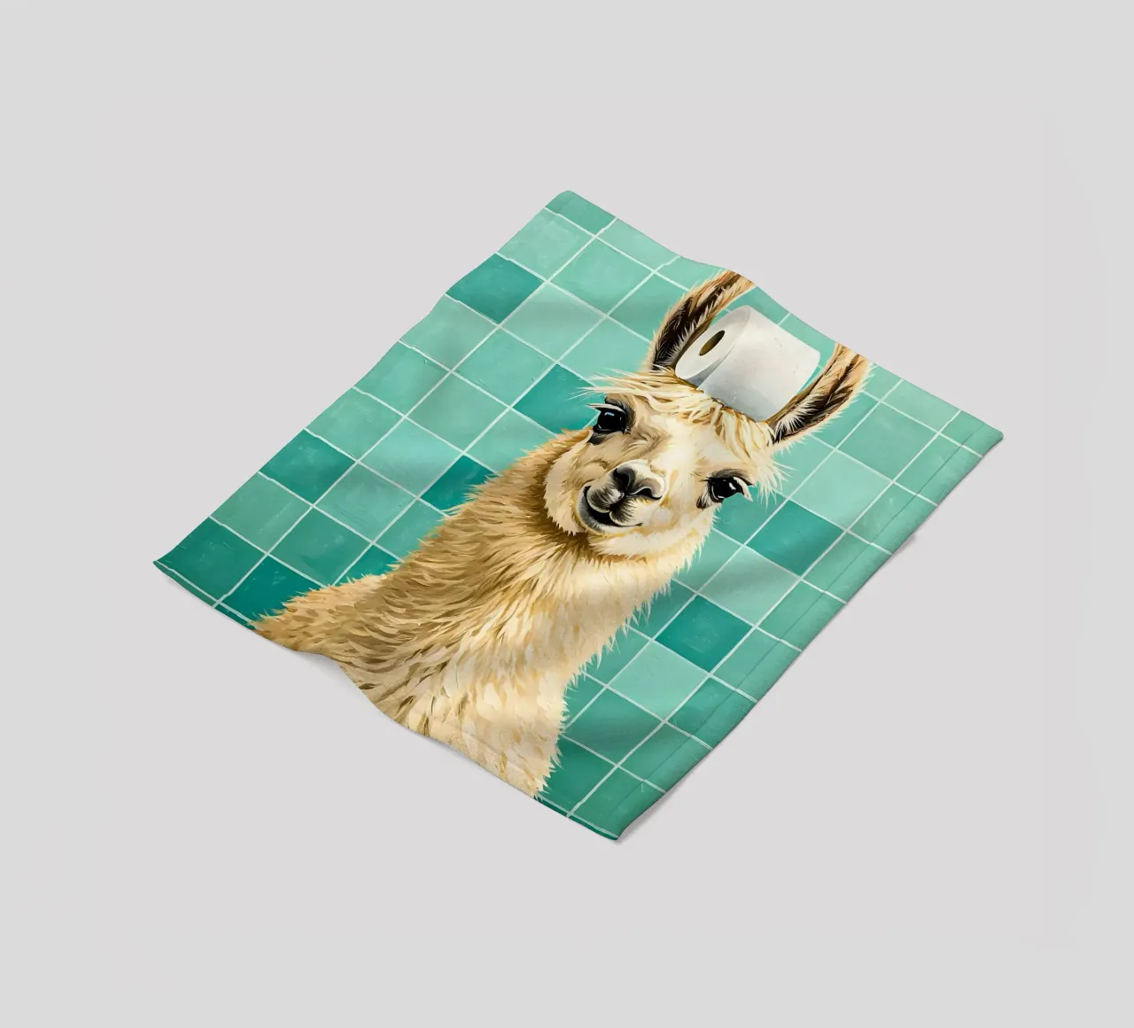 Lama con carta igienica in testa coperta in pile da JoyWalkerShop