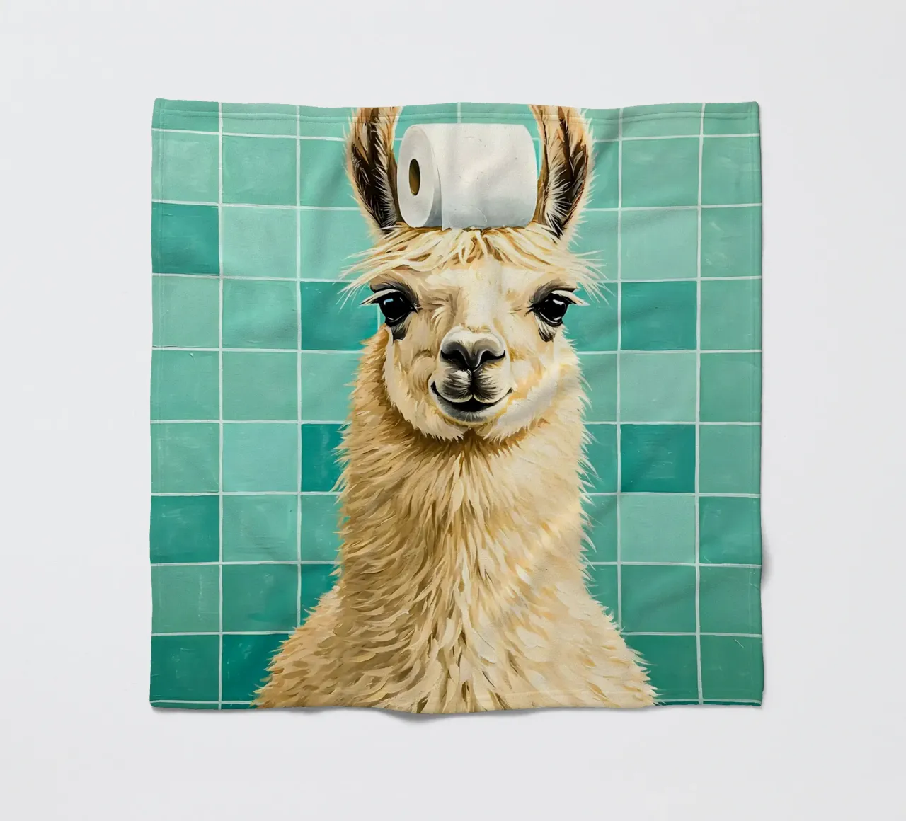 Lama con carta igienica in testa coperta in pile da JoyWalkerShop