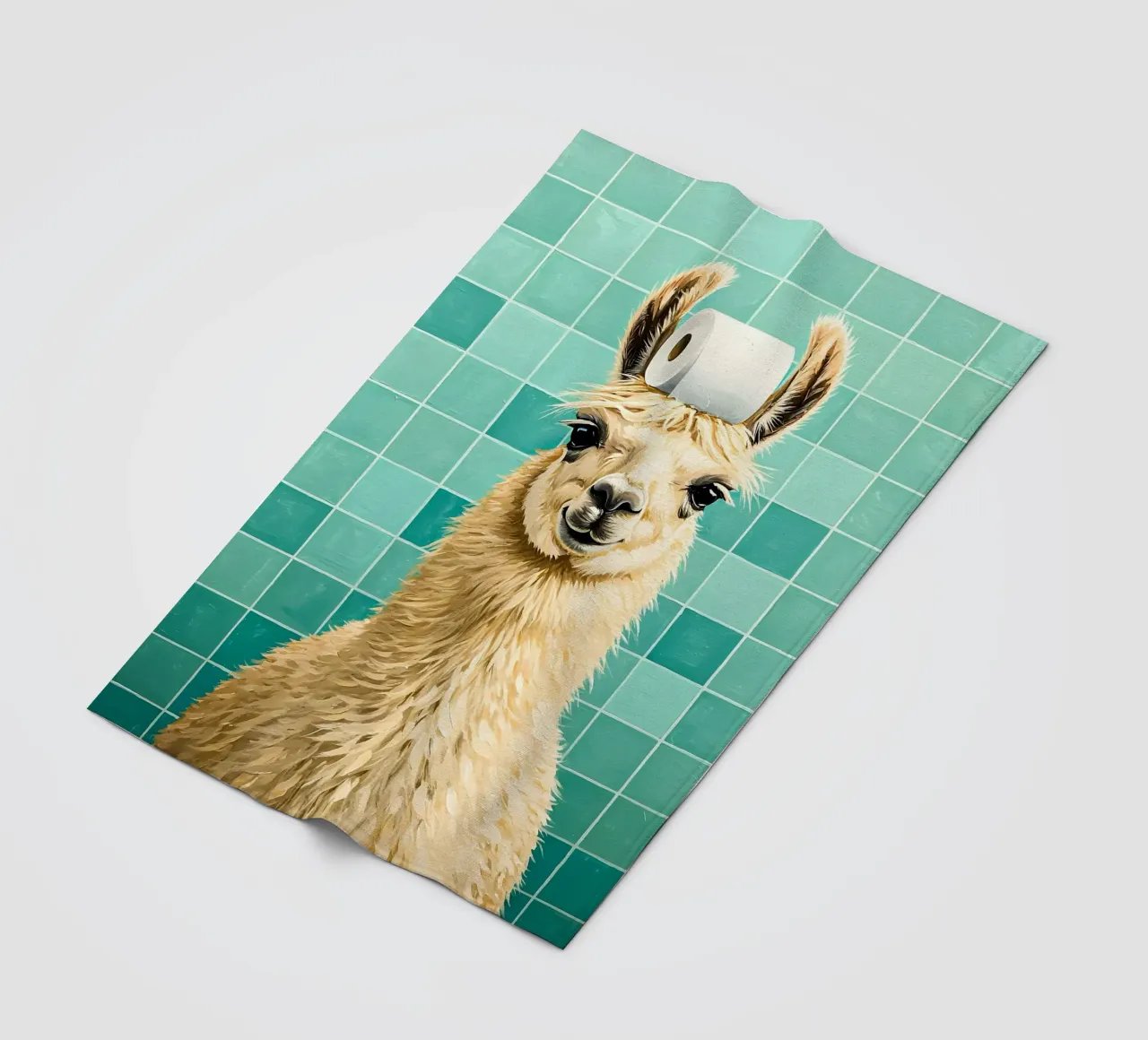 Lama con carta igienica in testa coperta in pile da JoyWalkerShop