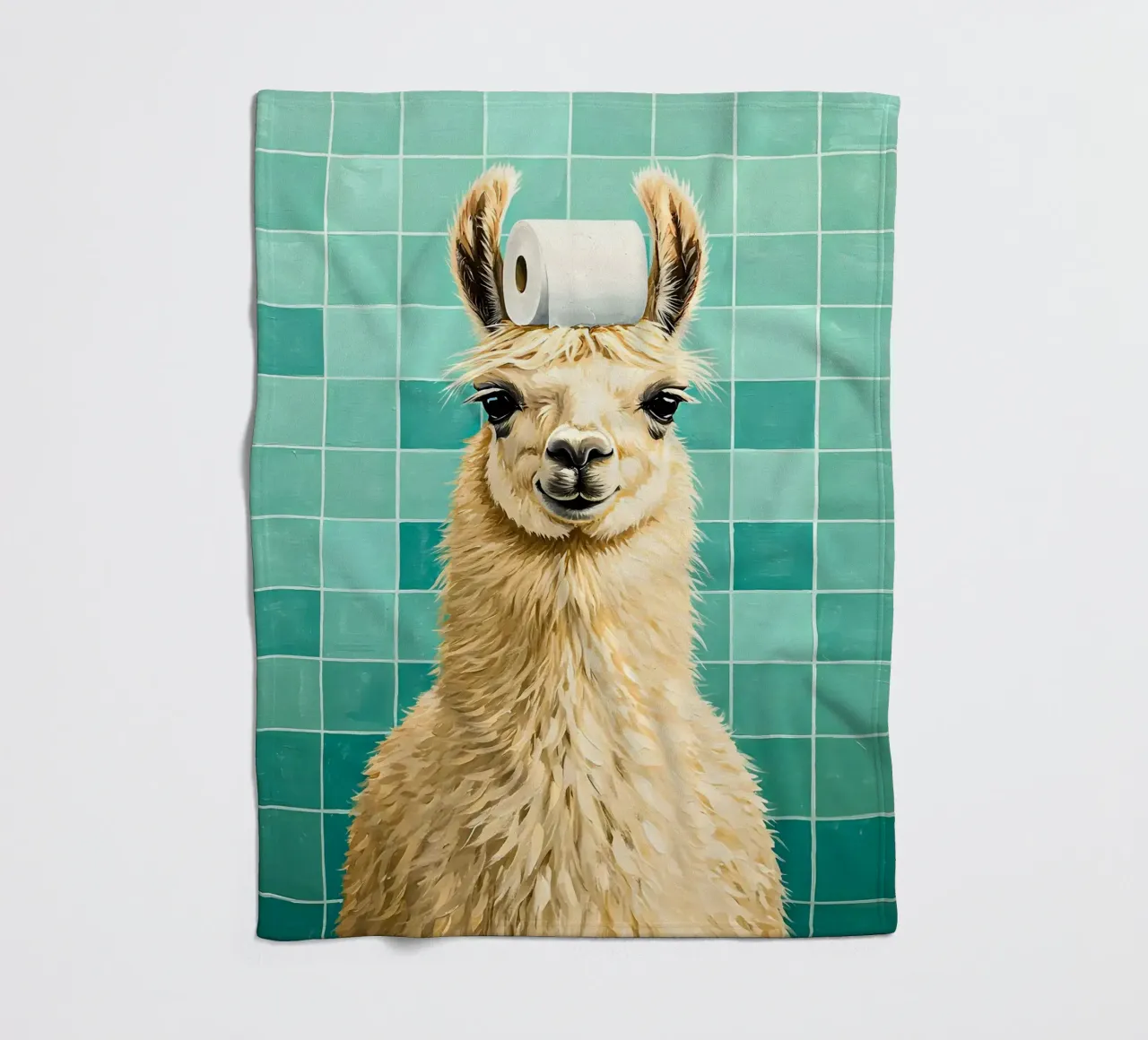 Lama con carta igienica in testa coperta in pile da JoyWalkerShop