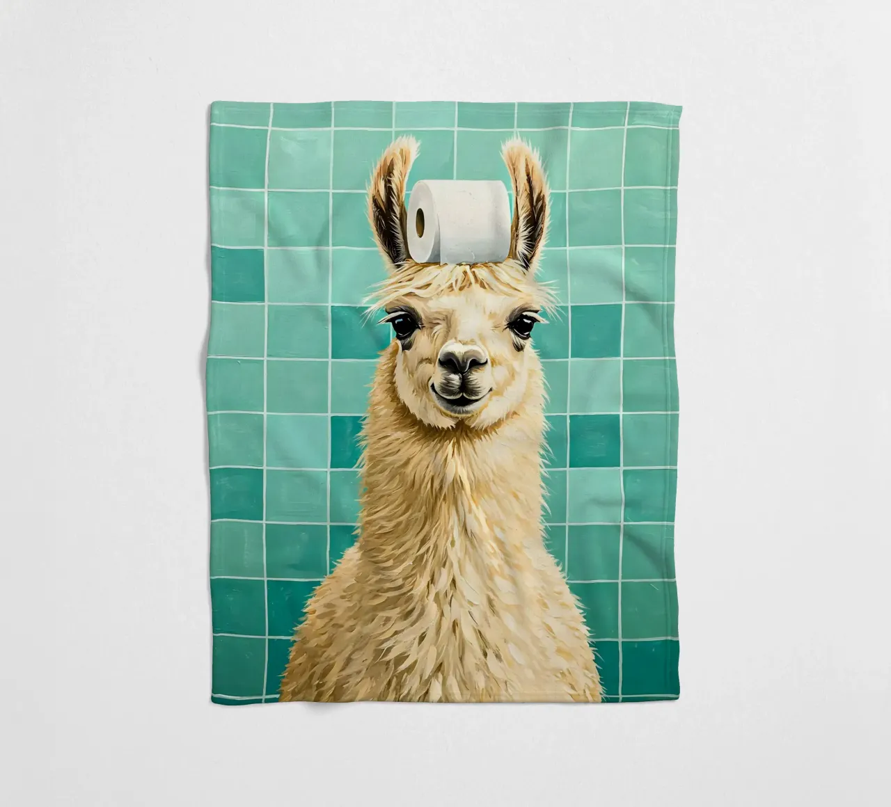 Lama con carta igienica in testa coperta in pile da JoyWalkerShop