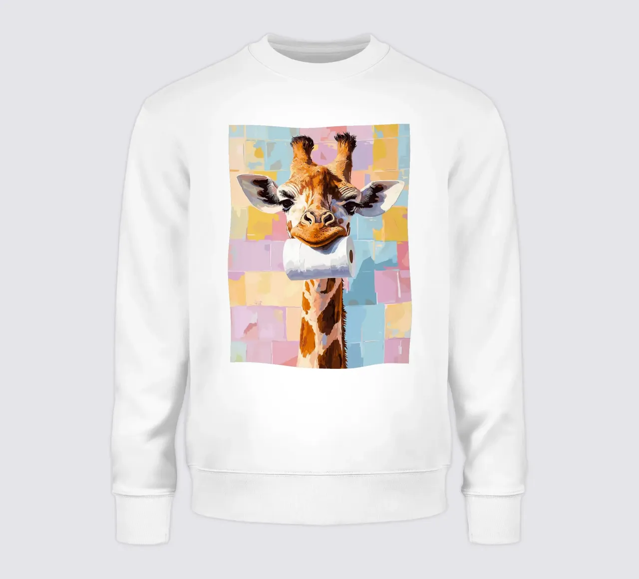 Giraffa con rotolo di carta igienica felpa da JoyWalkerShop