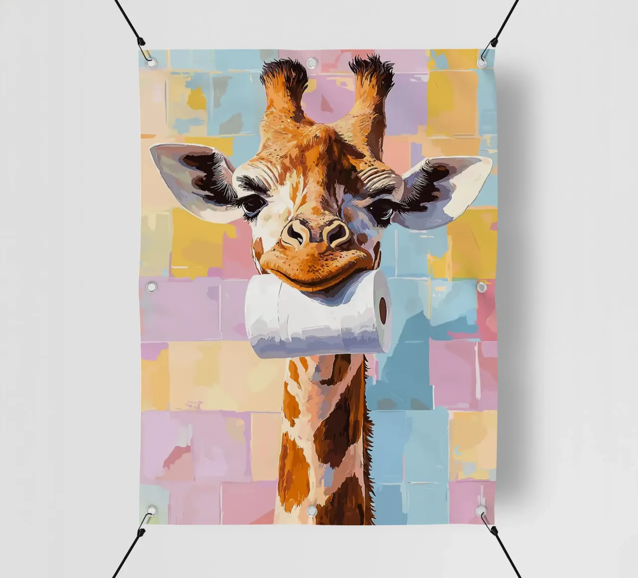 Giraffa con rotolo di carta igienica telo in pvc da JoyWalkerShop