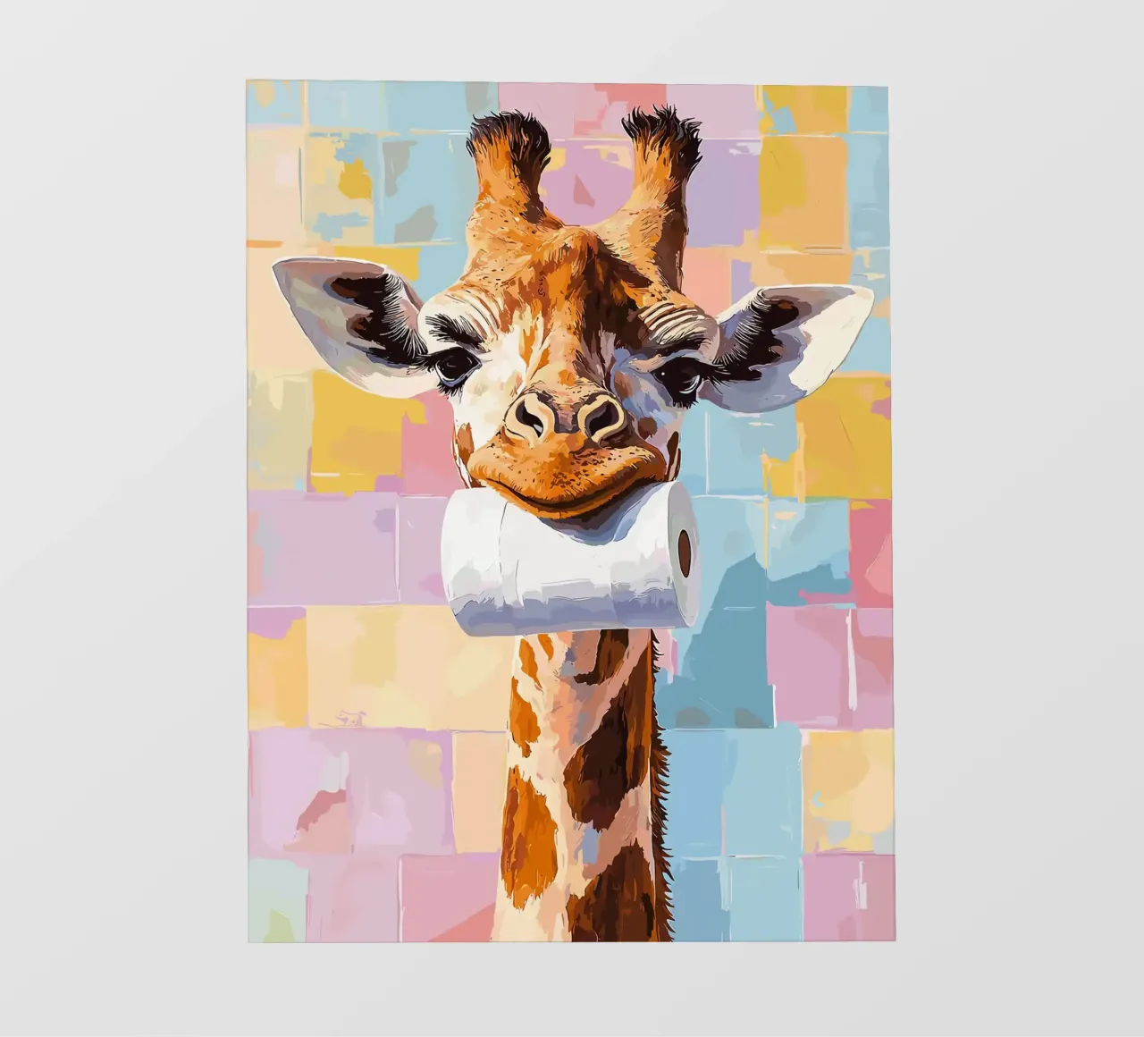 Giraffa con rotolo di carta igienica telo in pvc da JoyWalkerShop