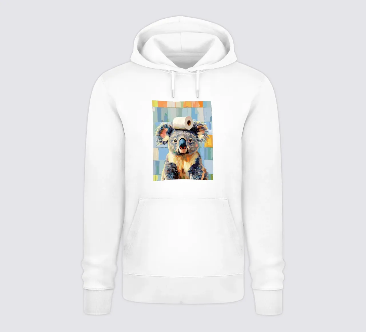 Koala con carta igienica in testa felpa con cappuccio da JoyWalkerShop