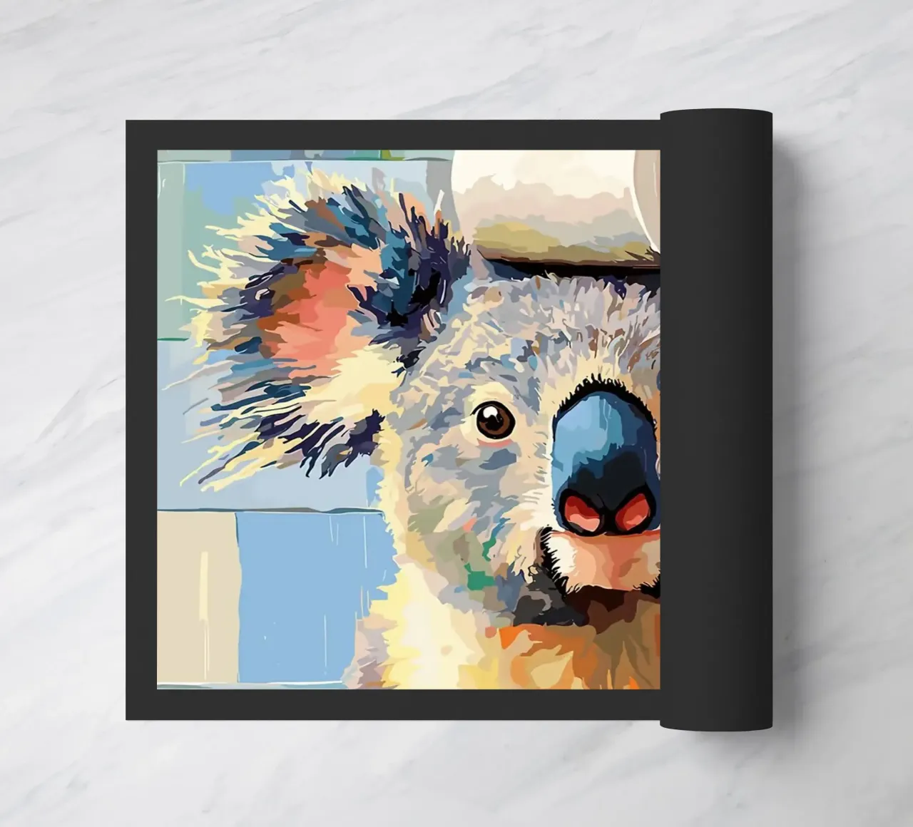 Koala con carta igienica in testa zerbino da JoyWalkerShop