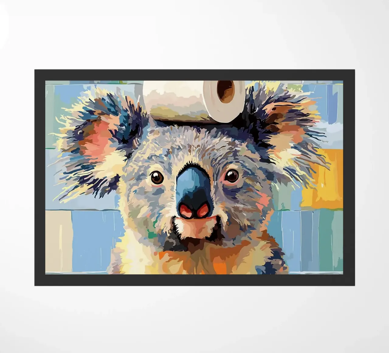 Koala con carta igienica in testa zerbino da JoyWalkerShop