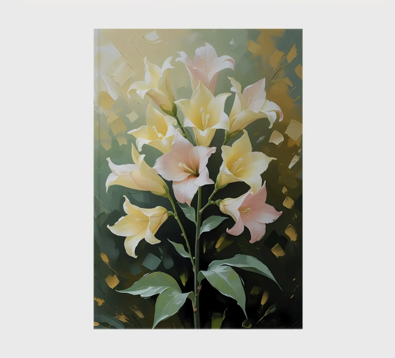 Sanftes Licht Lilien Notizbuch von Bloom And Brush