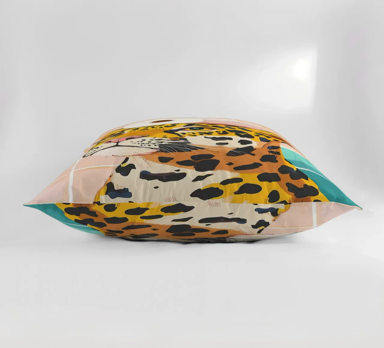Leopardo con carta igienica in testa cuscino da JoyWalkerShop